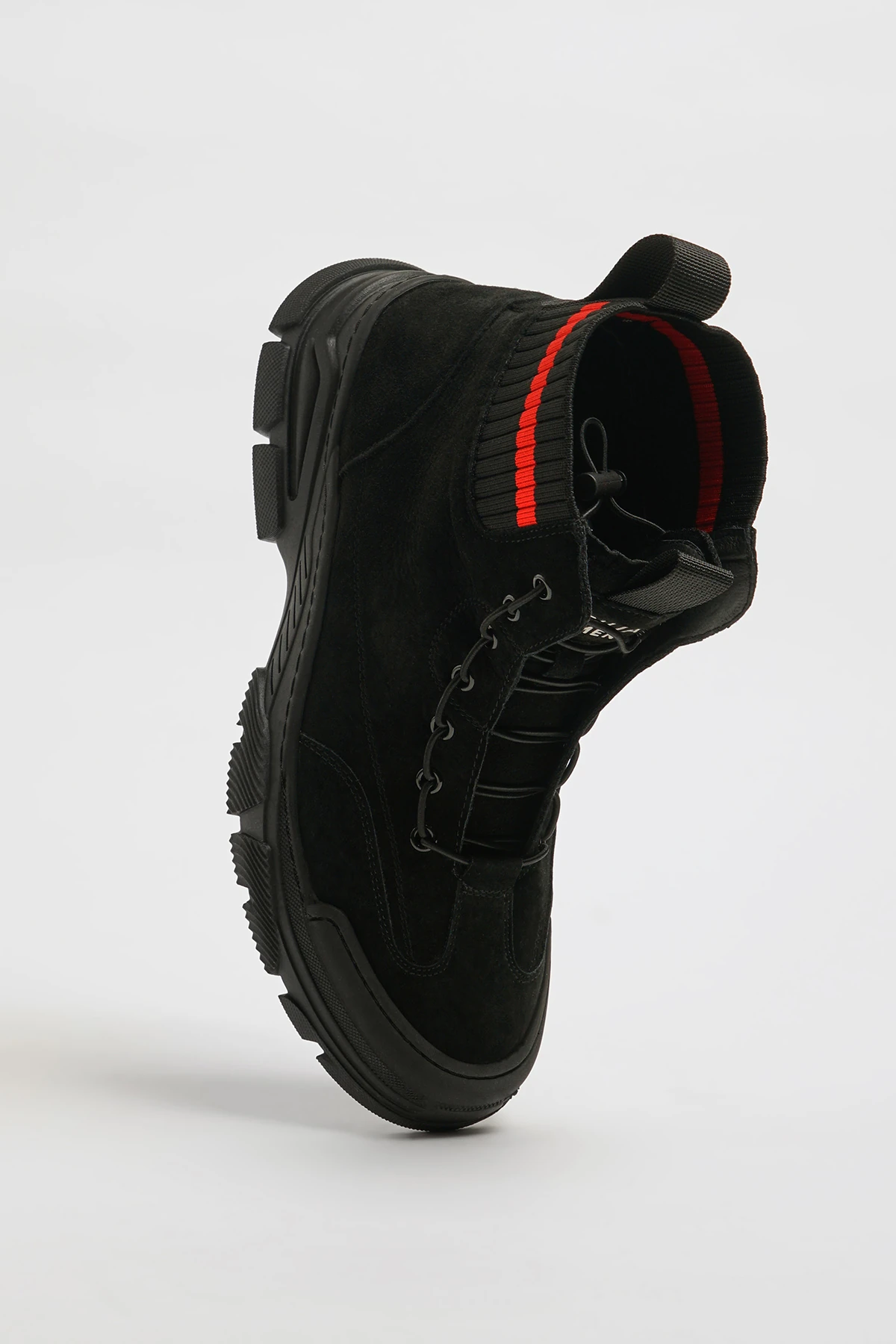 Madrid Model Kombinasyonlu Deri İthal Taban Bot - SİYAH