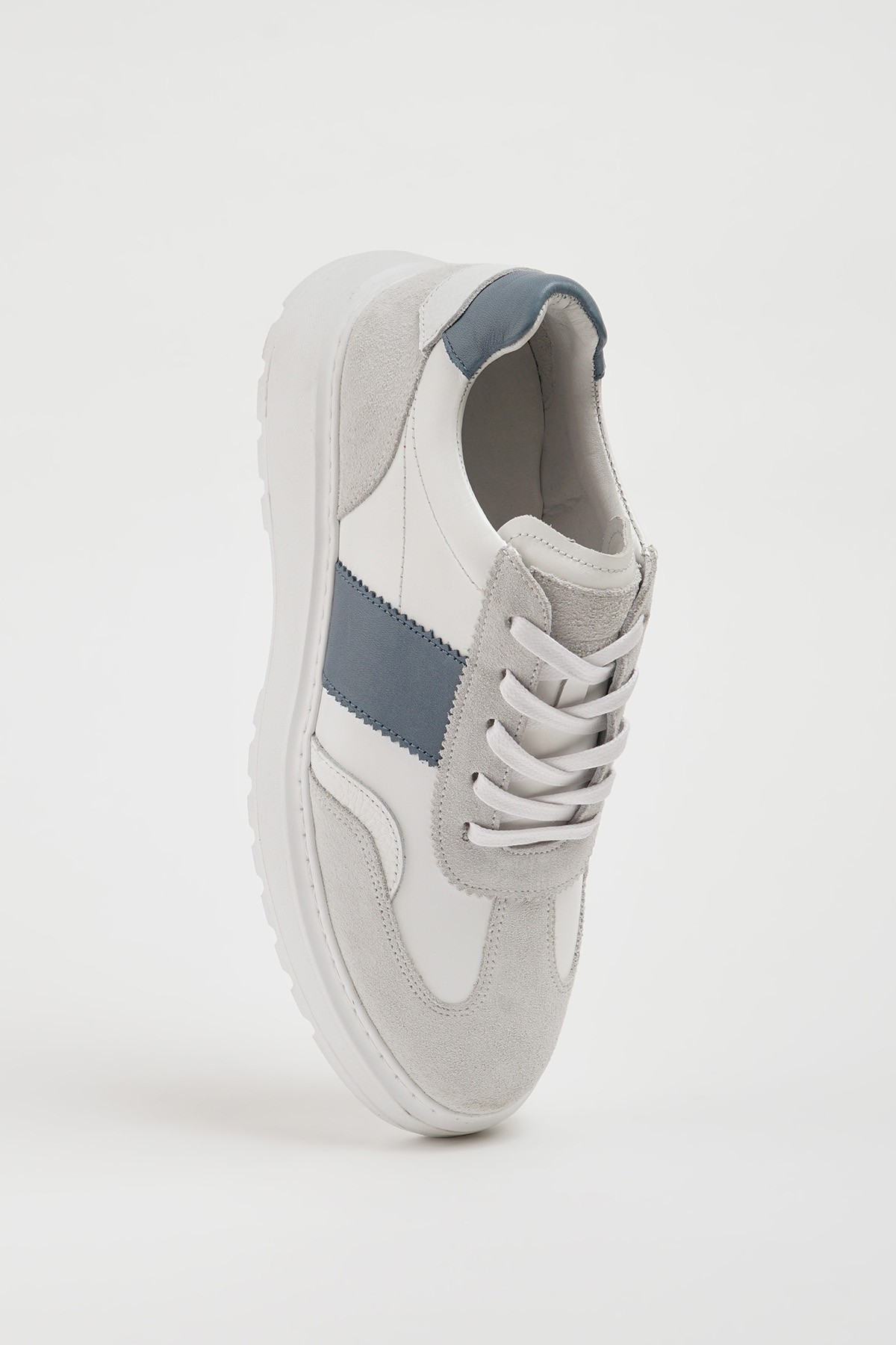 Mateo Model Hakiki Kombinasyonlu Deri Eva Taban Sneaker Ayakkabı - BEYAZ