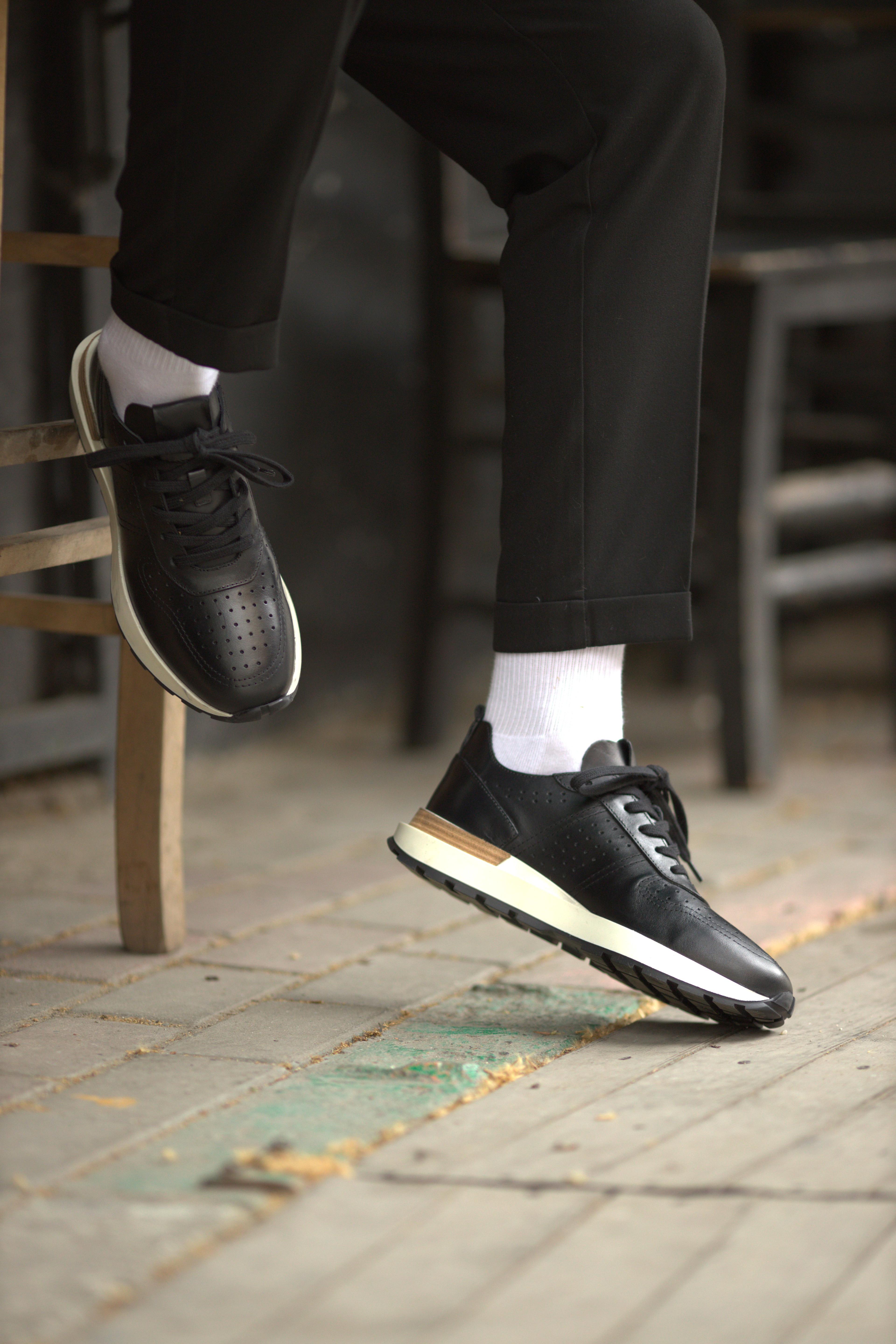 Davin Model Natural Deri İthal Taban Sneaker Ayakkabı