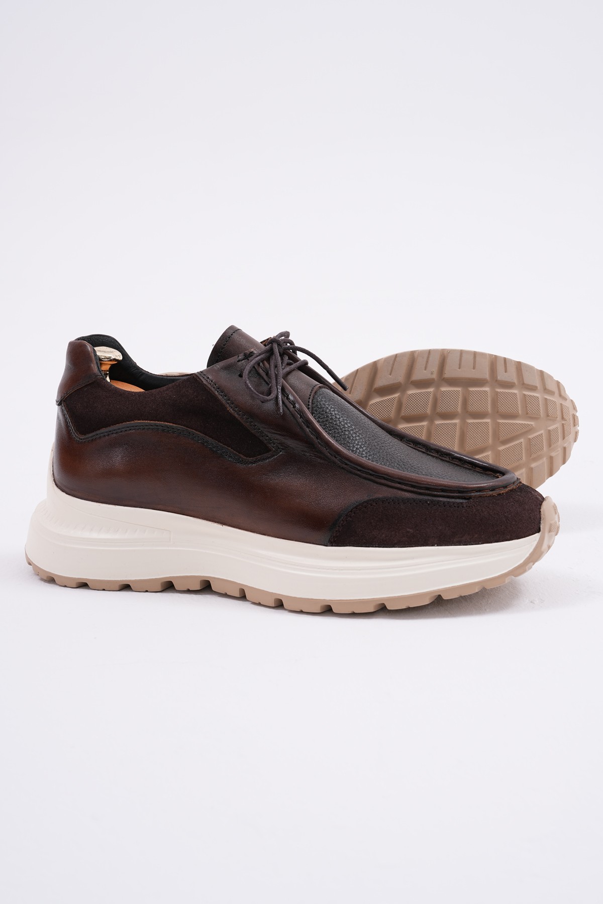 Ikon Model Hakiki Floater Deri Casual Sneakers Ayakkabı