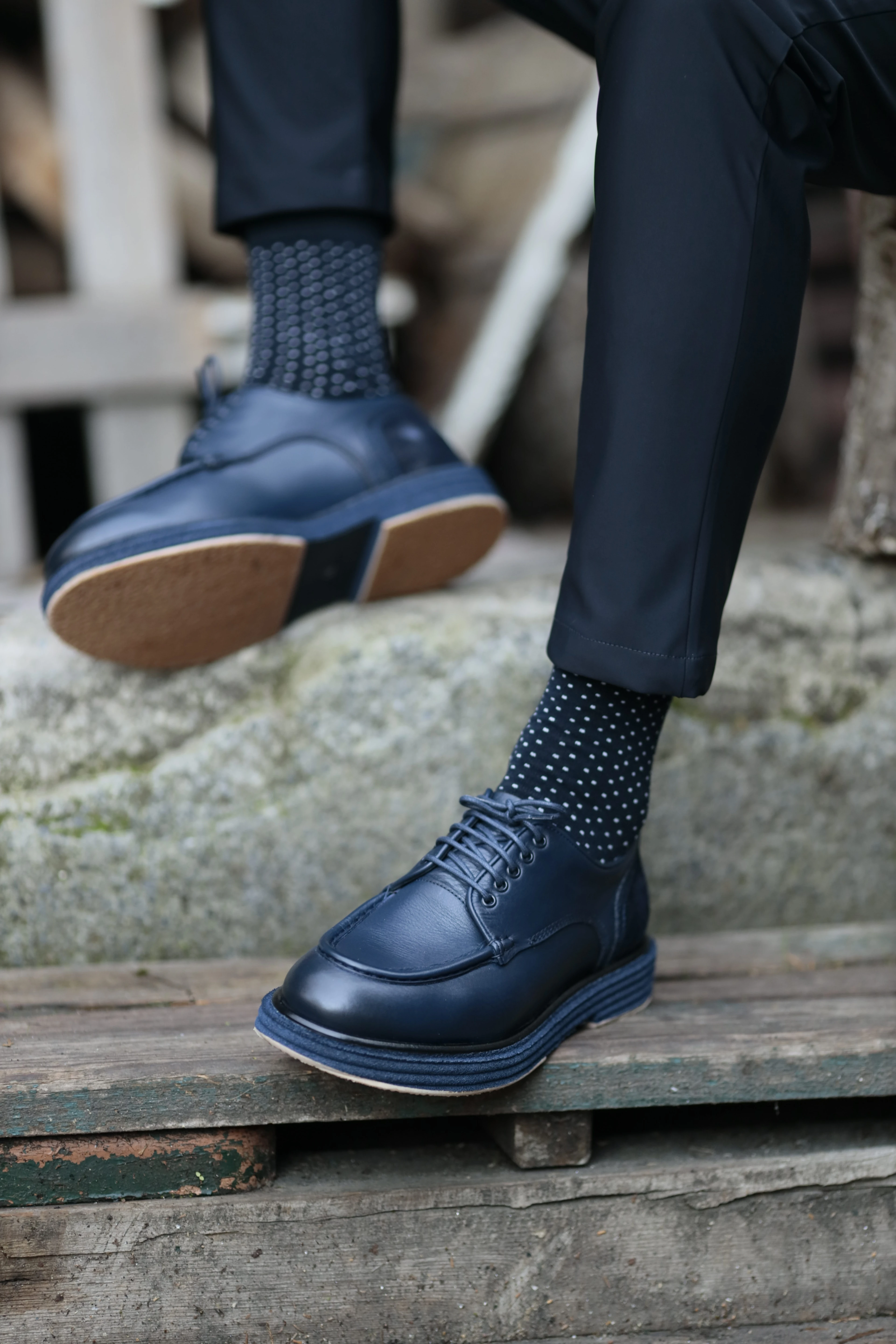 Mathew Model İthal Taban Floater Deri Casual Ayakkabı - LACİVERT