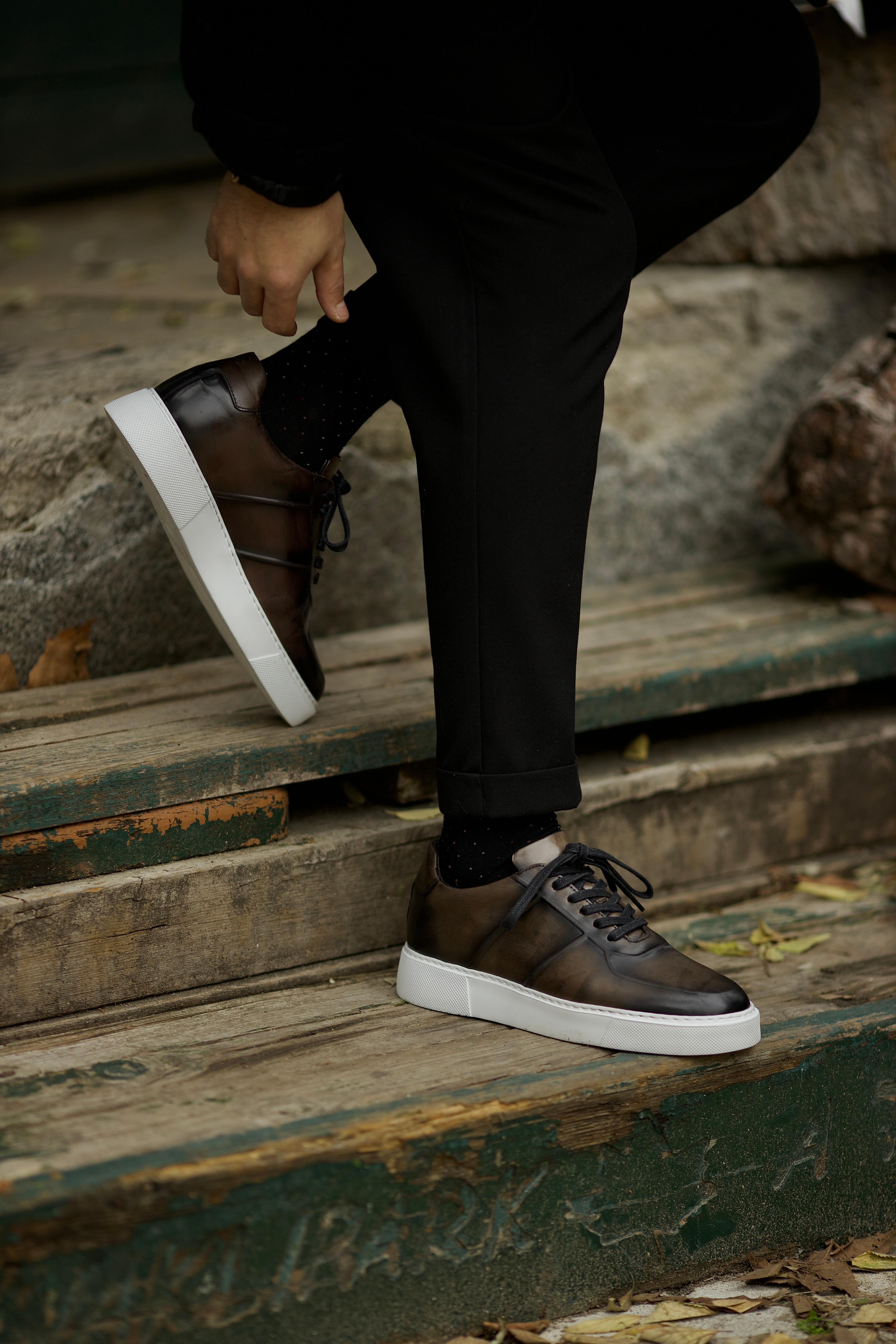 Eliot Model Natural Deri Sneaker Ayakkabı