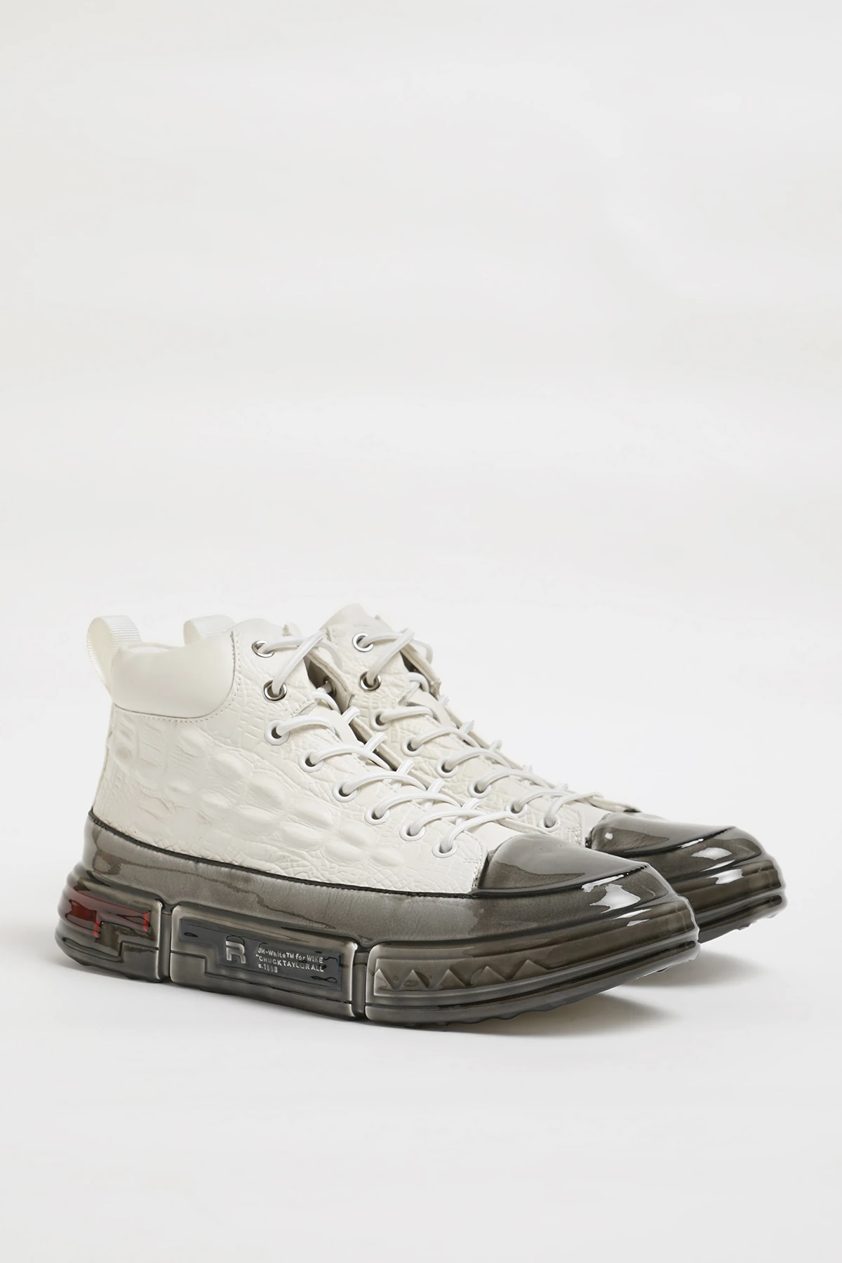 Brendon V2 Model Özel Jel Taban Kombinasyonlu Deri Bot - BEYAZ