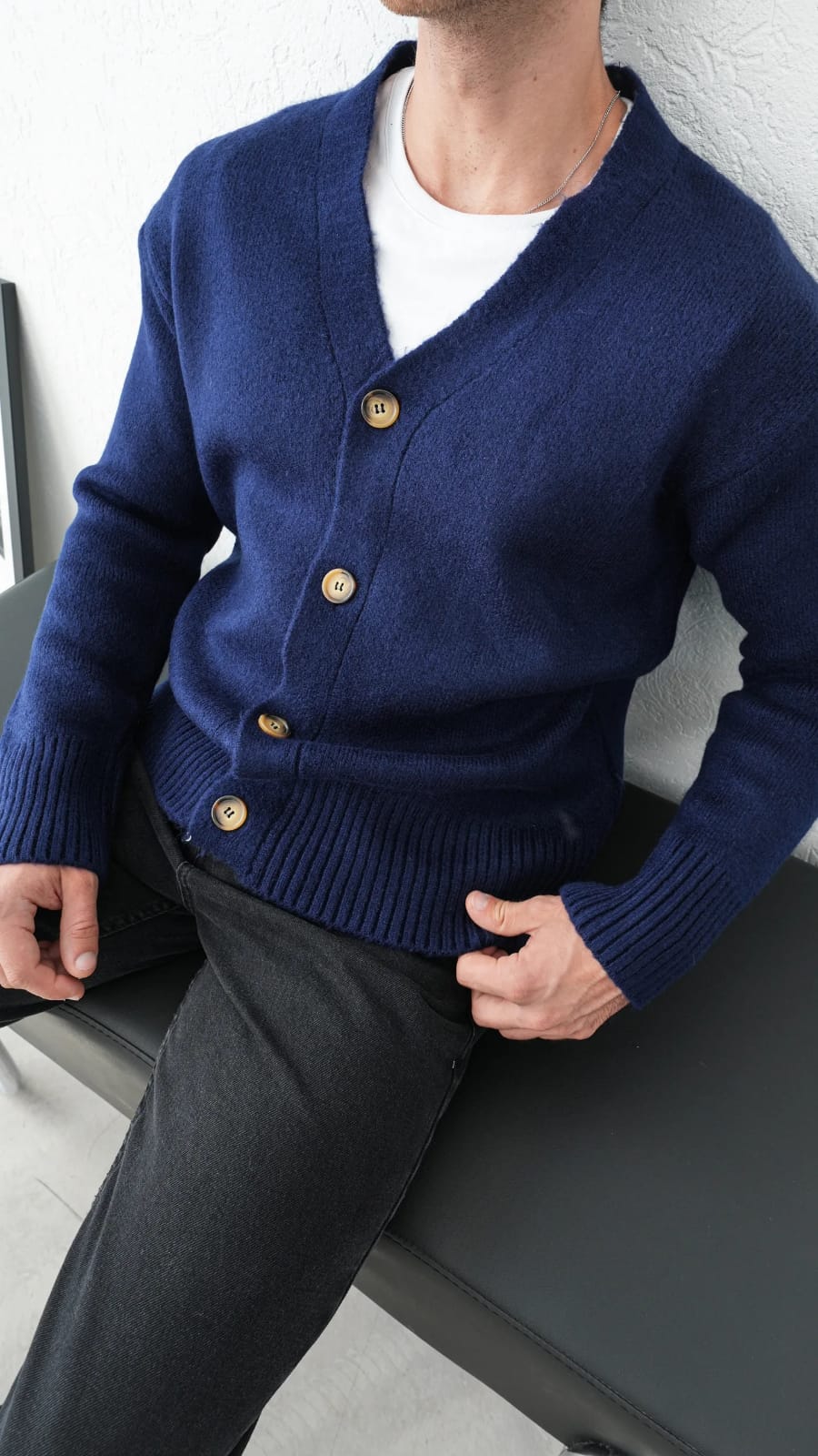 Over Model Yün Triko - LACİVERT