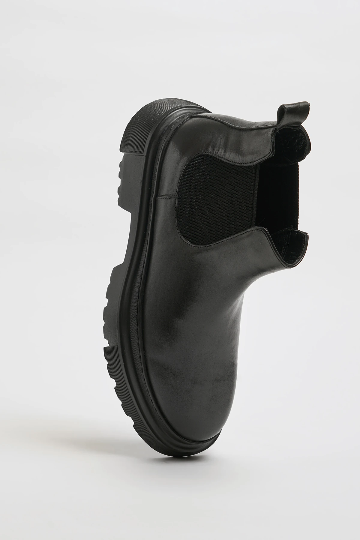 Agustin Model Hakiki Natural Deri Eva Taban Chelsea Bot - SİYAH