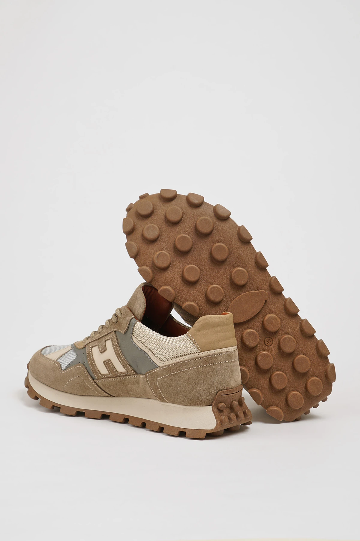 Harry V2 Model Kombinasyonlu Deri Eva Model Sneaker Ayakkabı - BEJ