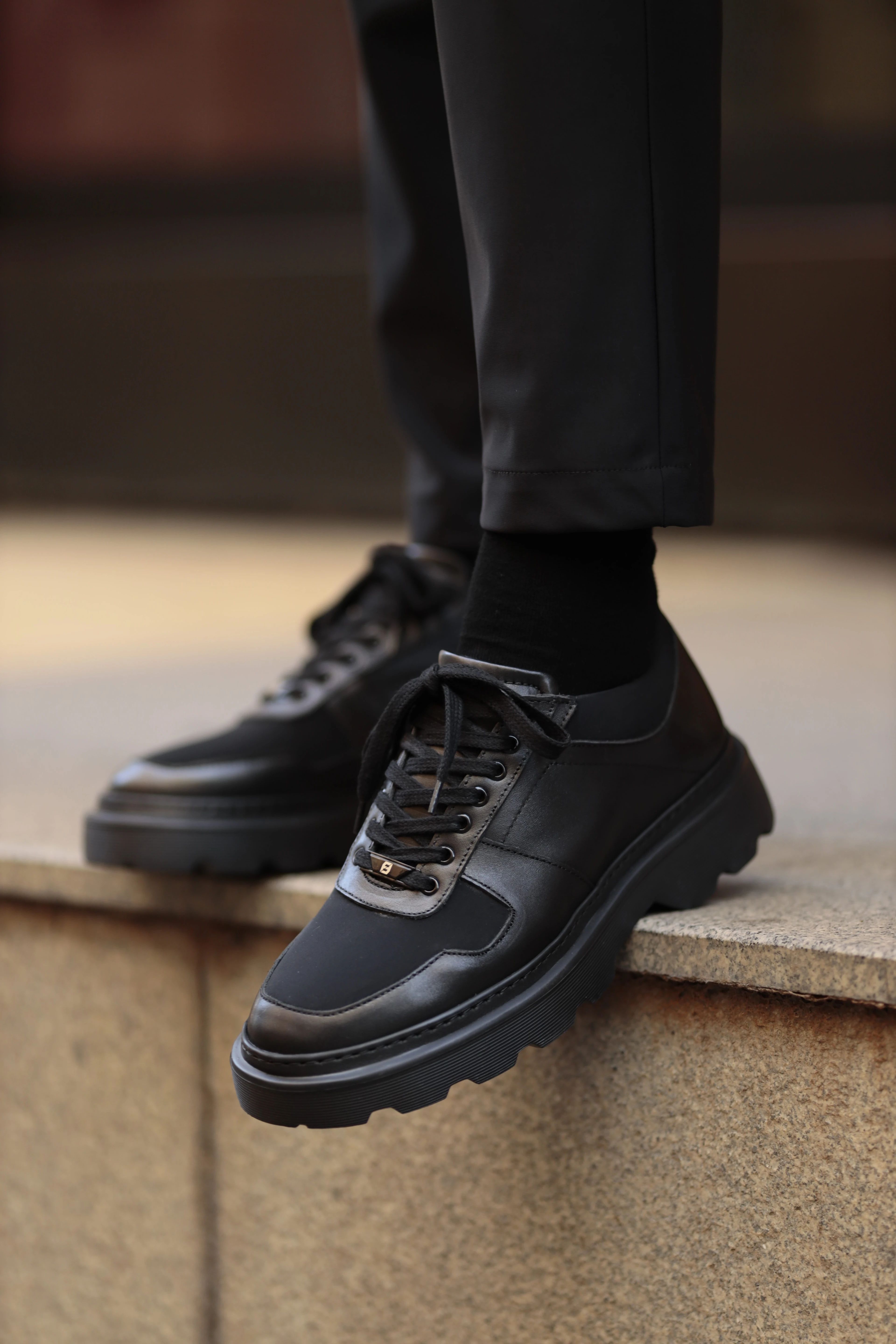 Karel Model Eva Taban Hakiki Natural Deri Casual Ayakkabı - SİYAH