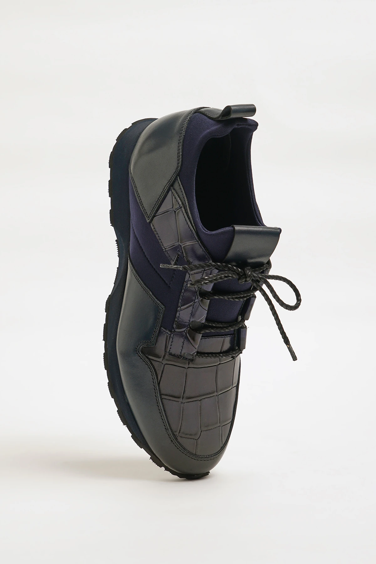 Bonnie Model Kombinasyonlu Deri Eva Taban Sneaker Ayakkabı - LACİVERT