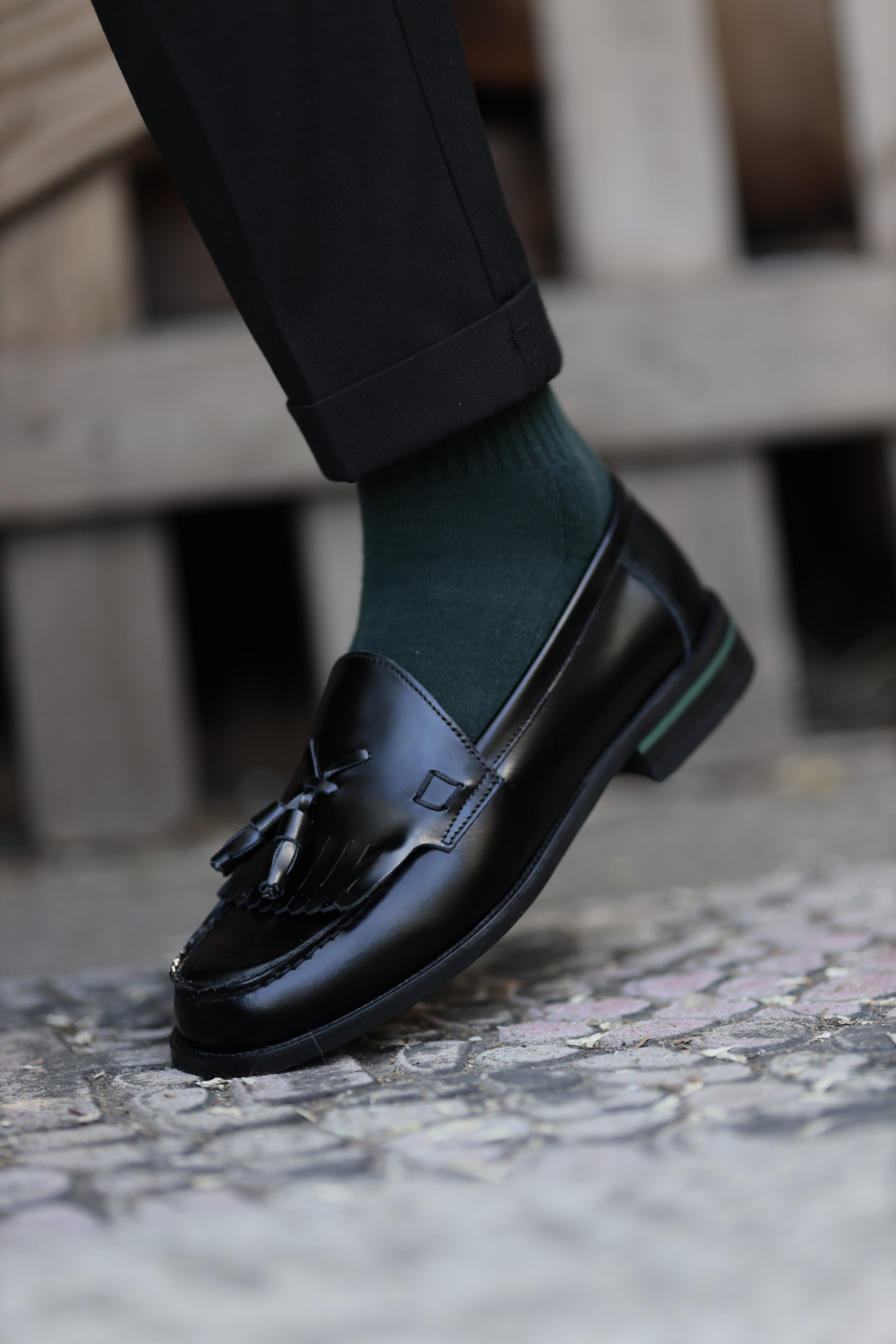 Kuin Model Hakiki Açma Deri Eva Taban Loafer Ayakkabı