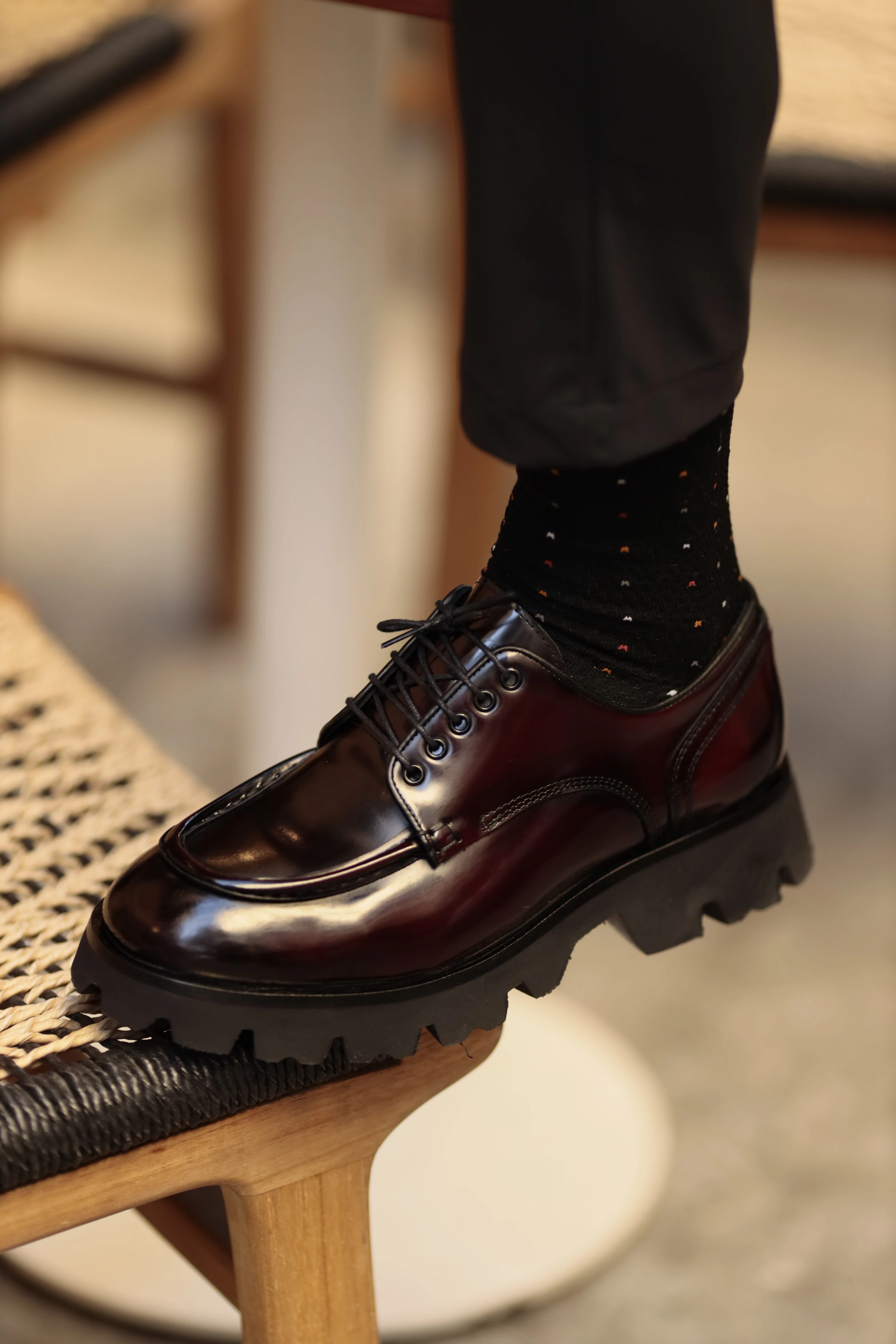 Daniel Model İthal Taban Hakiki Deri Casual Ayakkabı - BORDO