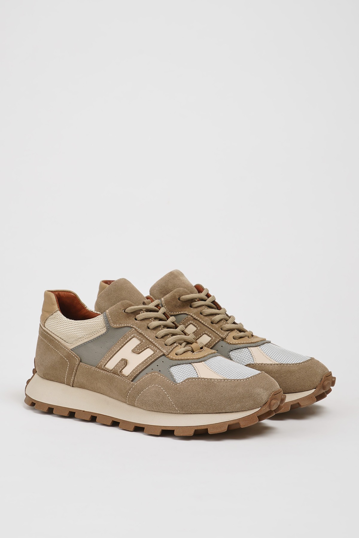 Harry V2 Model Kombinasyonlu Deri Eva Model Sneaker Ayakkabı - BEJ