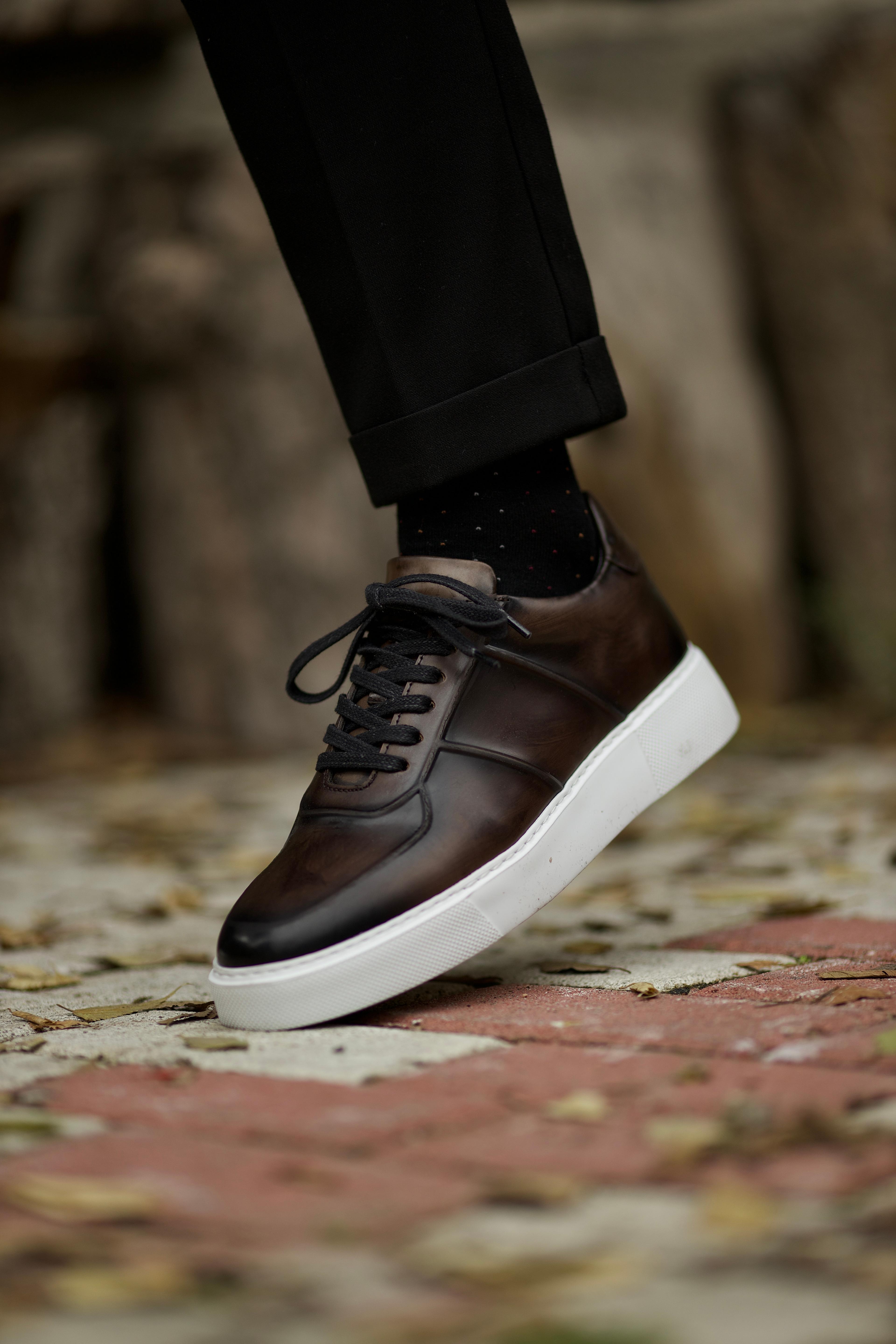 Eliot Model Natural Deri Sneaker Ayakkabı