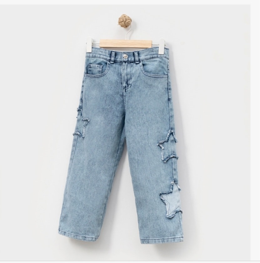 YILDIZ MODEL KIZ ÇOCUK KOT PANTALON