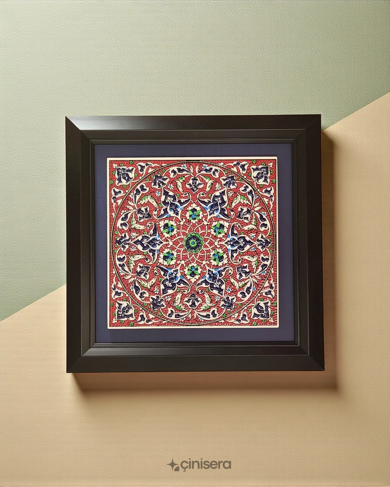 Rubena Kabartmalı Çini Tablo 30x30 cm