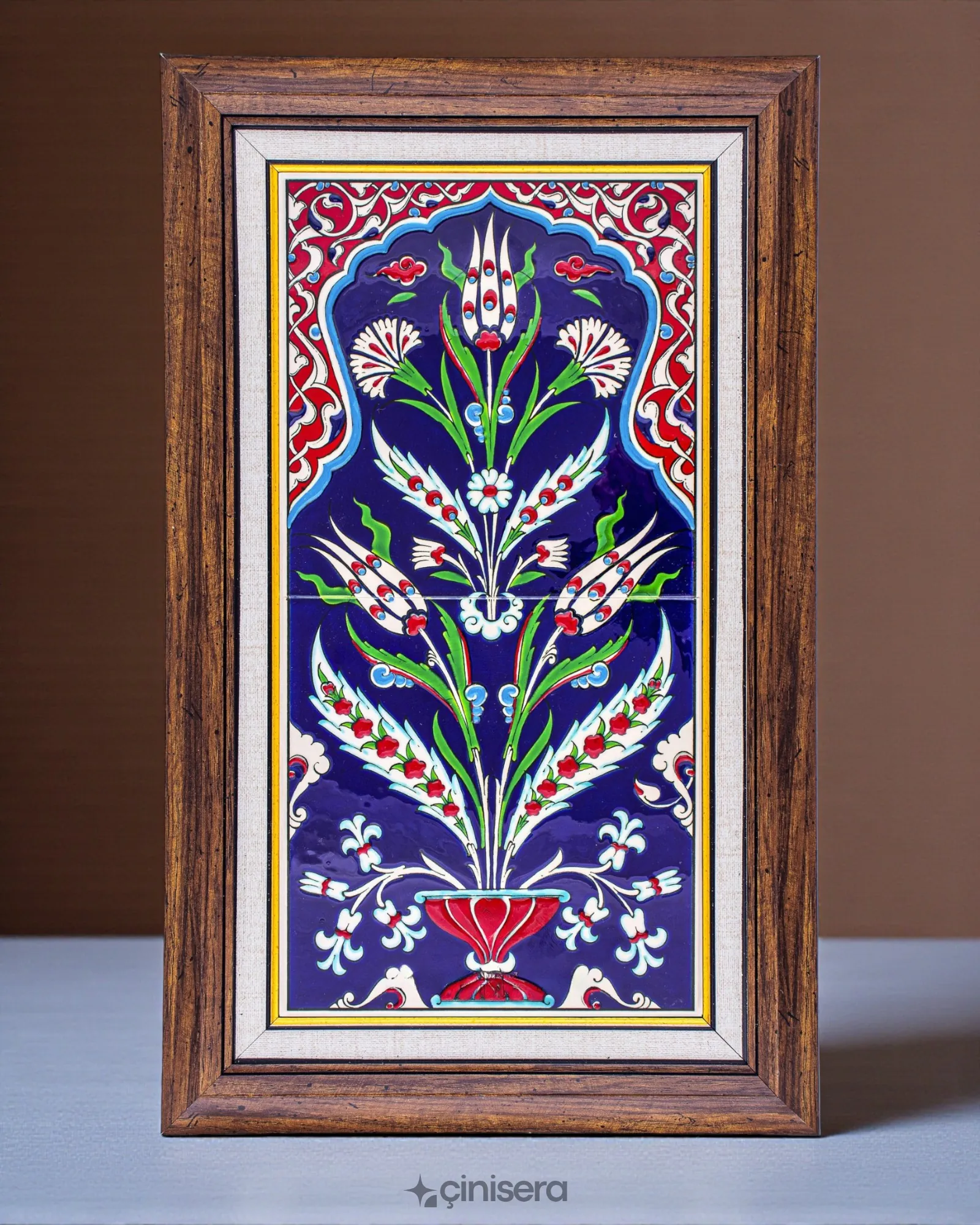 Leyl Kabartmalı Çini Tablo 30x60 cm