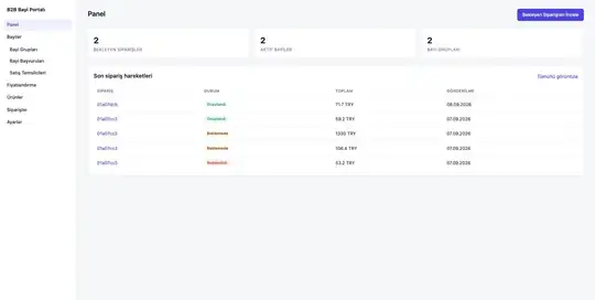 B2B Bayi Portalı ekran görüntüsü 1