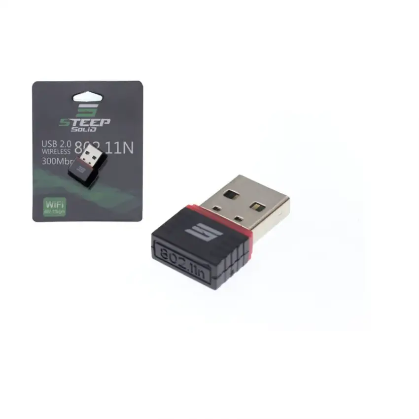 Steep Solid USB 2.0 802.11N Kablosuz Nano Tırnak WiFi Adaptör 300Mbps