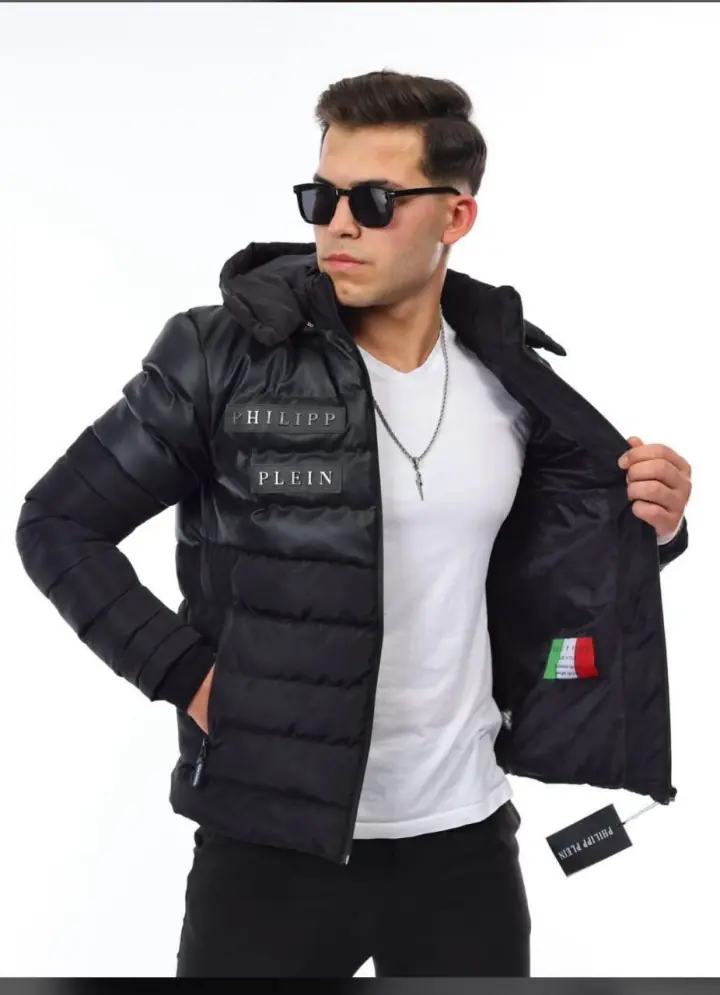 Philipp Plein Su Ve Rüzgar Geçirmez Erkek Mont - Siyah
