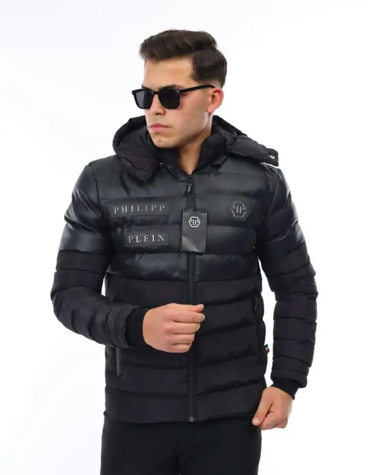 Philipp Plein Su Ve Rüzgar Geçirmez Erkek Mont - Siyah