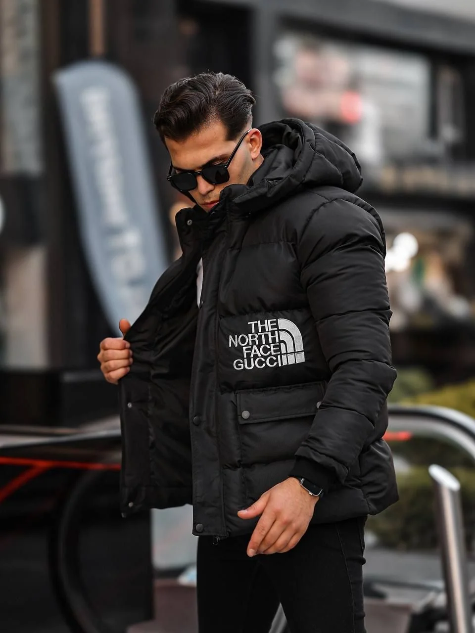 Gucci Su Ve Rüzgar Geçirmez Mont - Siyah