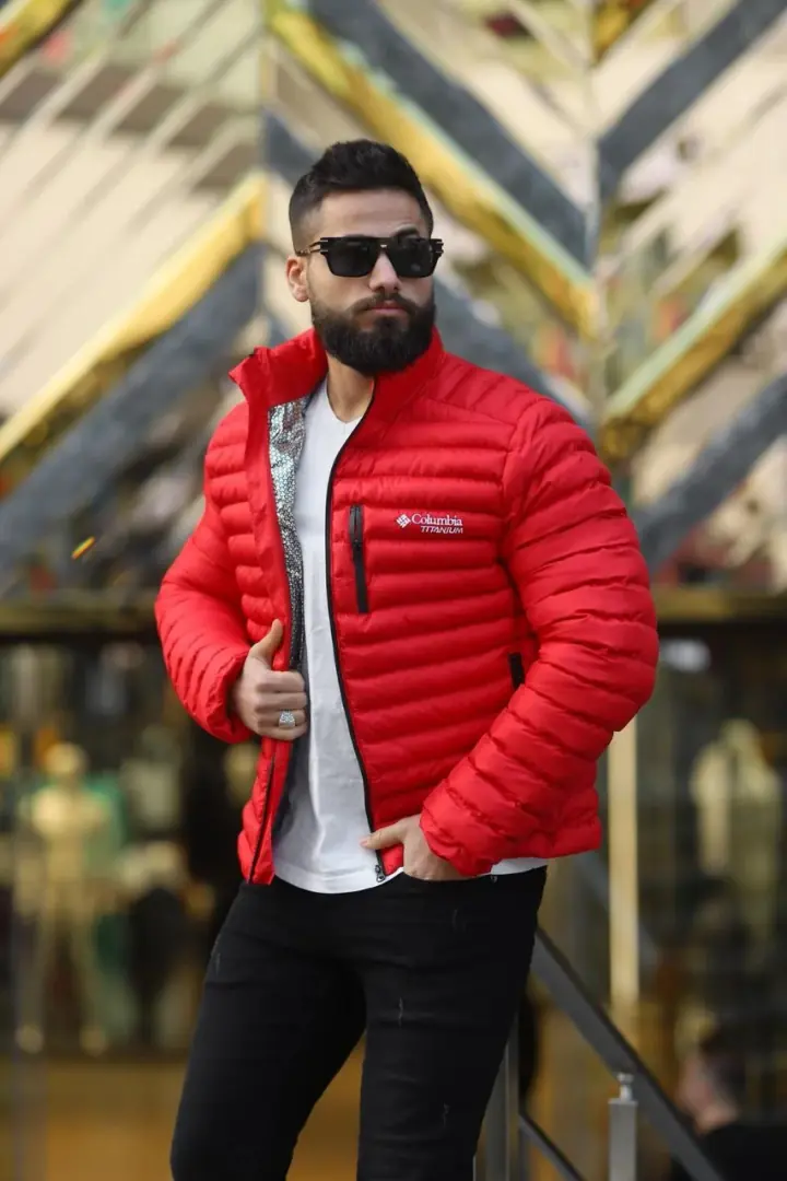 Columbia Su Ve Rüzgar Geçirmez Mont - Kırmızı