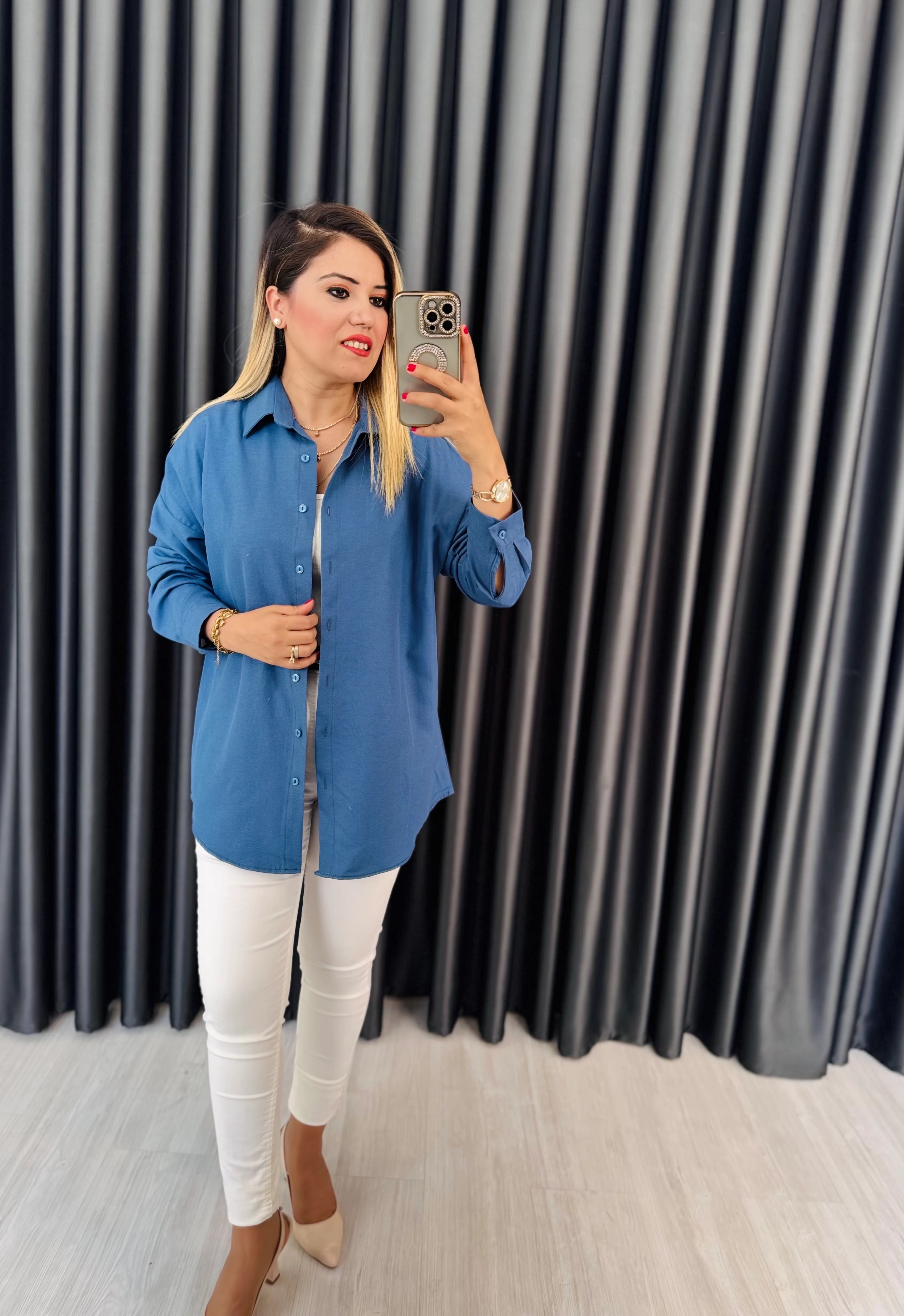 Terikoton Oversize Gömlek