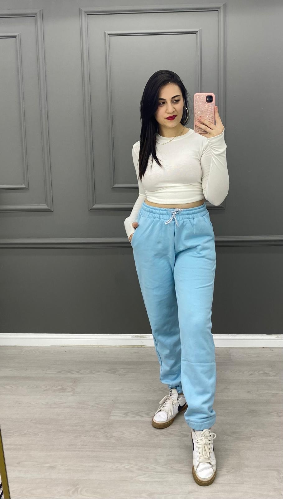 SPOR ŞARDONLU BELİ LASTİKLİ EŞOFMAN ALTI