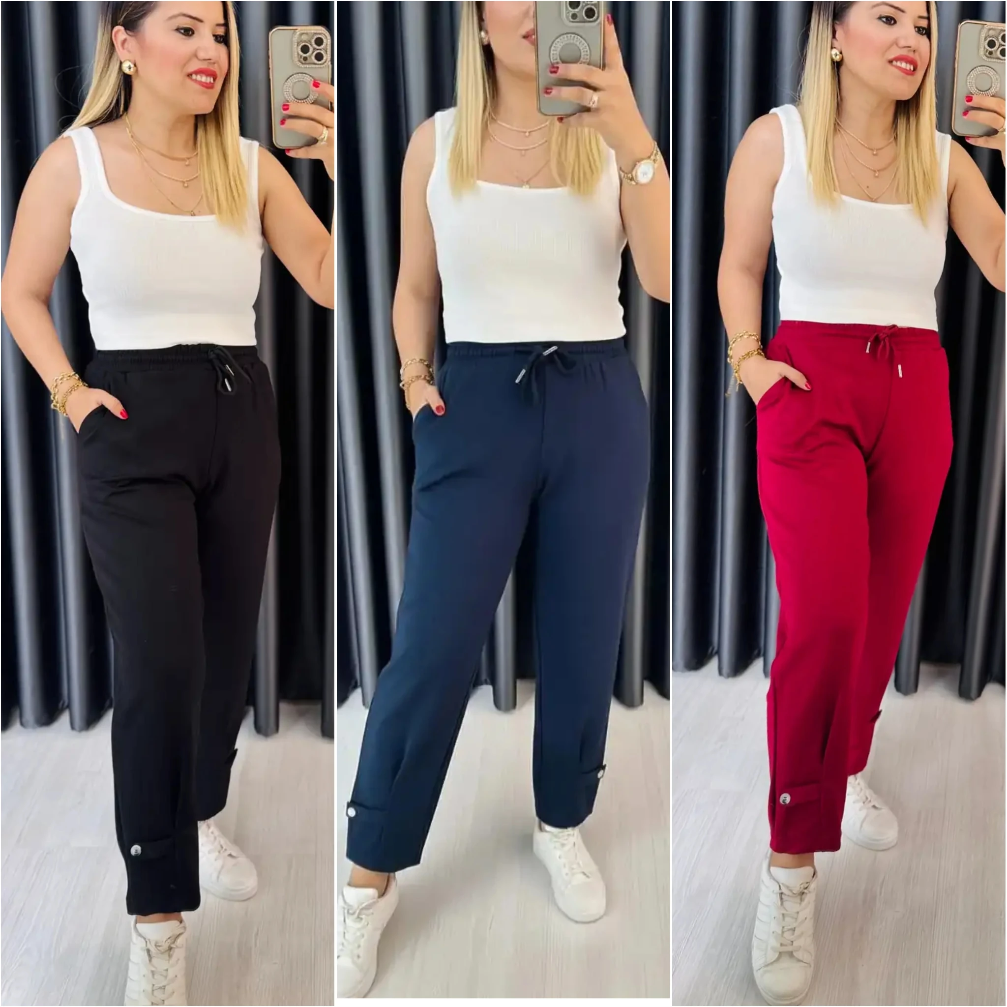 PAÇASI DÜĞME DETAYLI EŞOFMAN ALTI