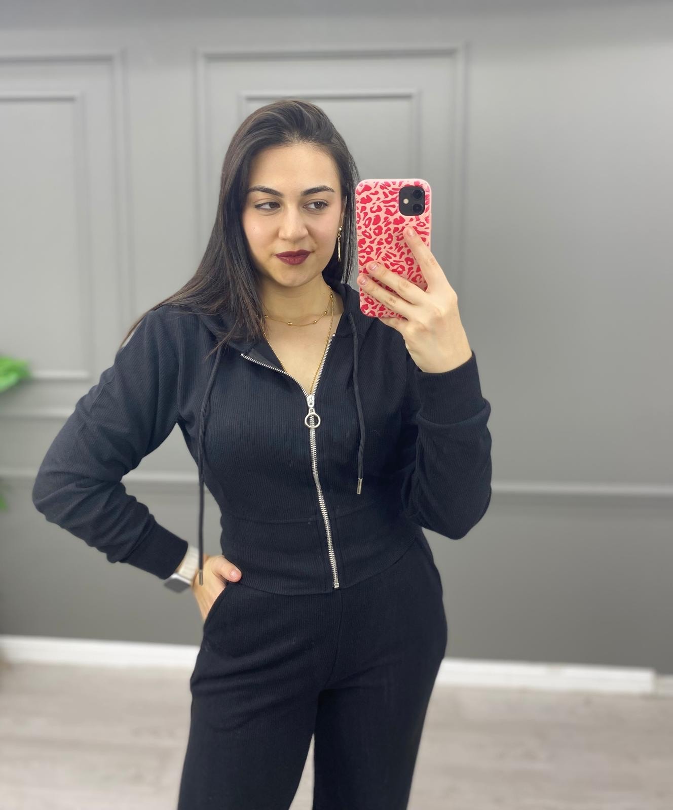 FİTİLLİ SELANİK KUMAŞ KAPŞONLU TAKIM