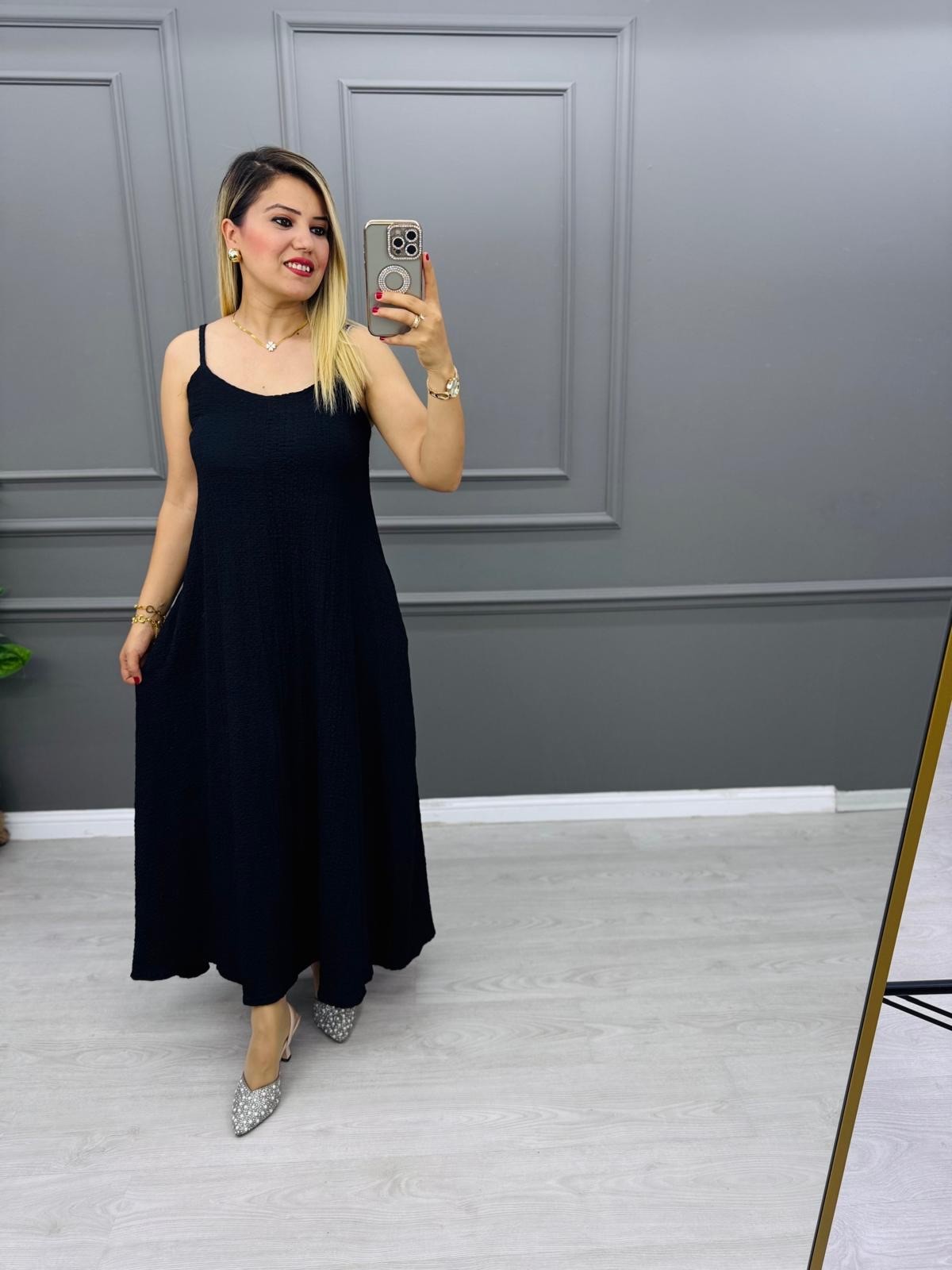 ASKILI GOFRE SALAŞ ELBİSE