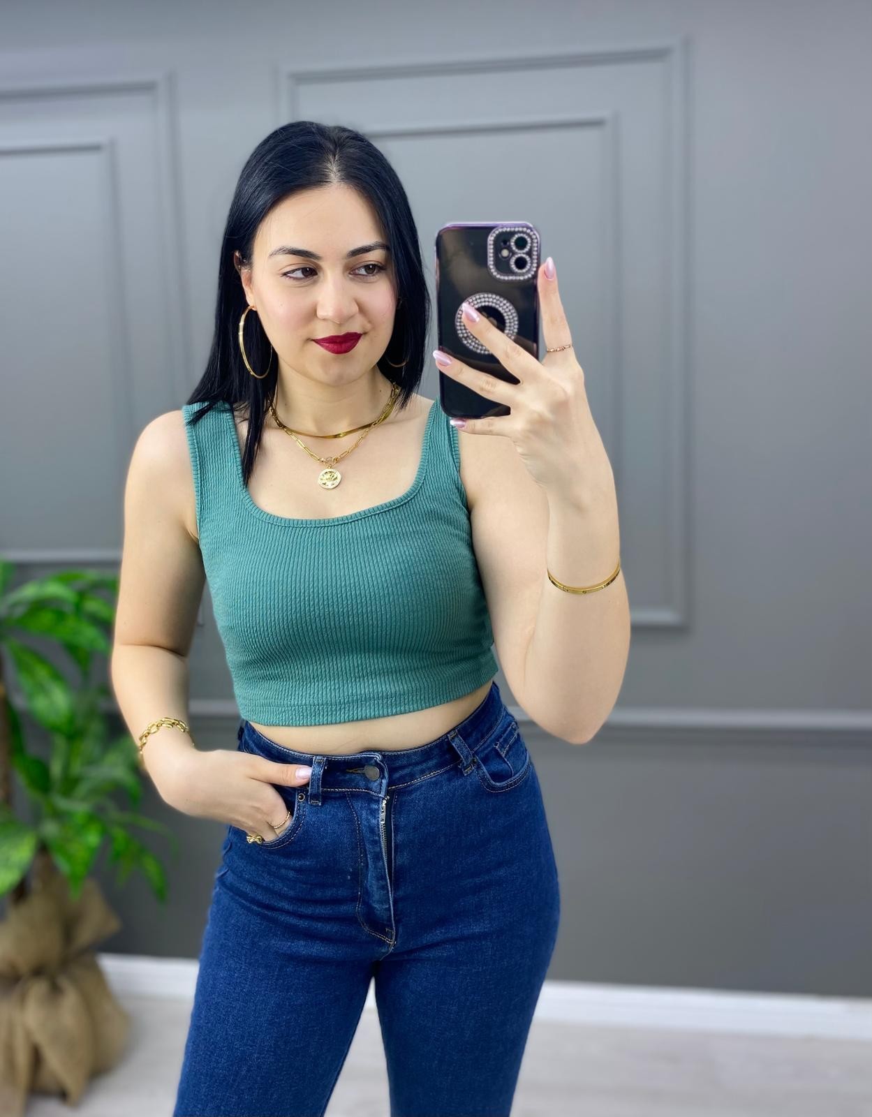 Fitilli Spor Crop ( Bu üründe ekstra 70₺ kargo ücreti eklenmektedir )