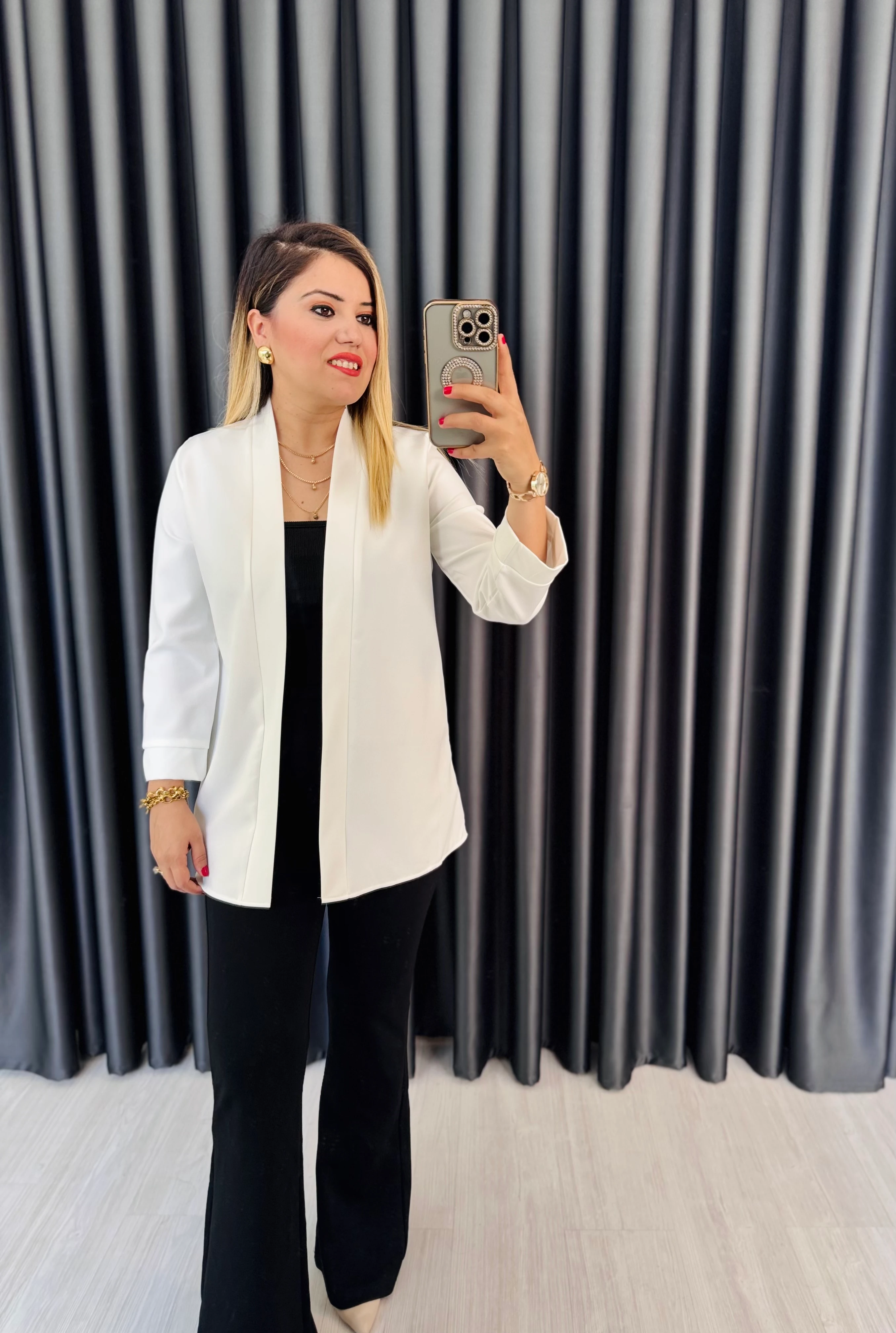 Blazer Ceket Crep Kumas