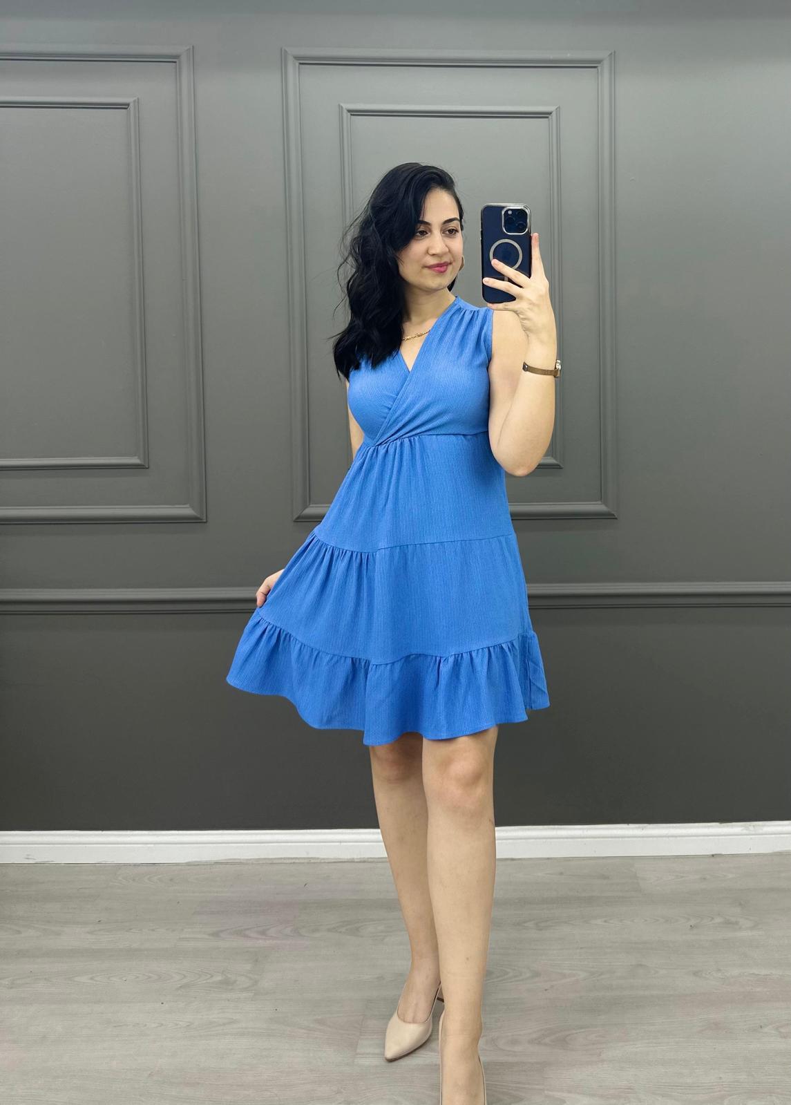 SIFIR KOL BÖRÜMCÜK ELBİSE