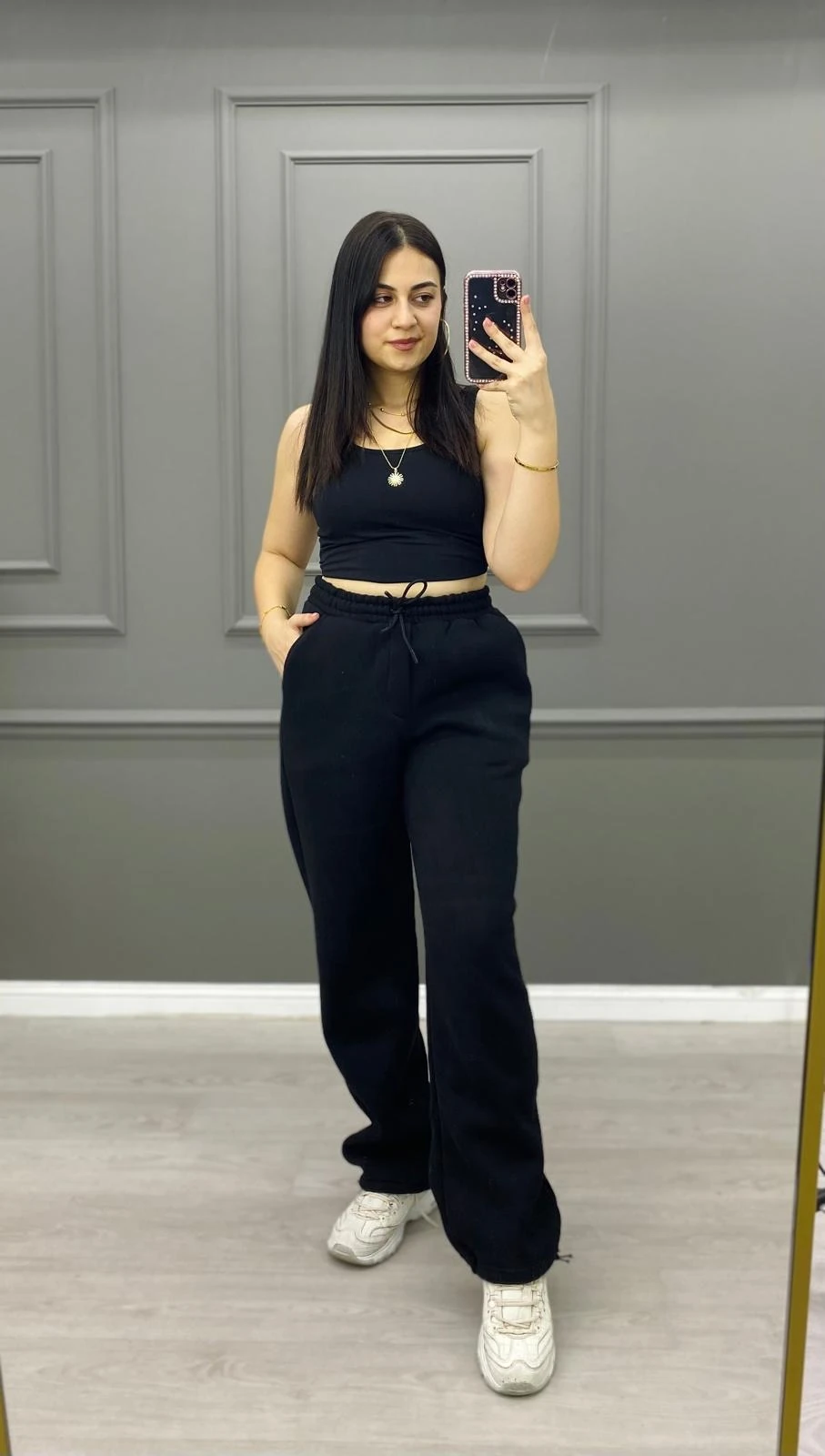 ŞARDONLU PAÇA LASTİKLİ EŞOFMAN ALTI