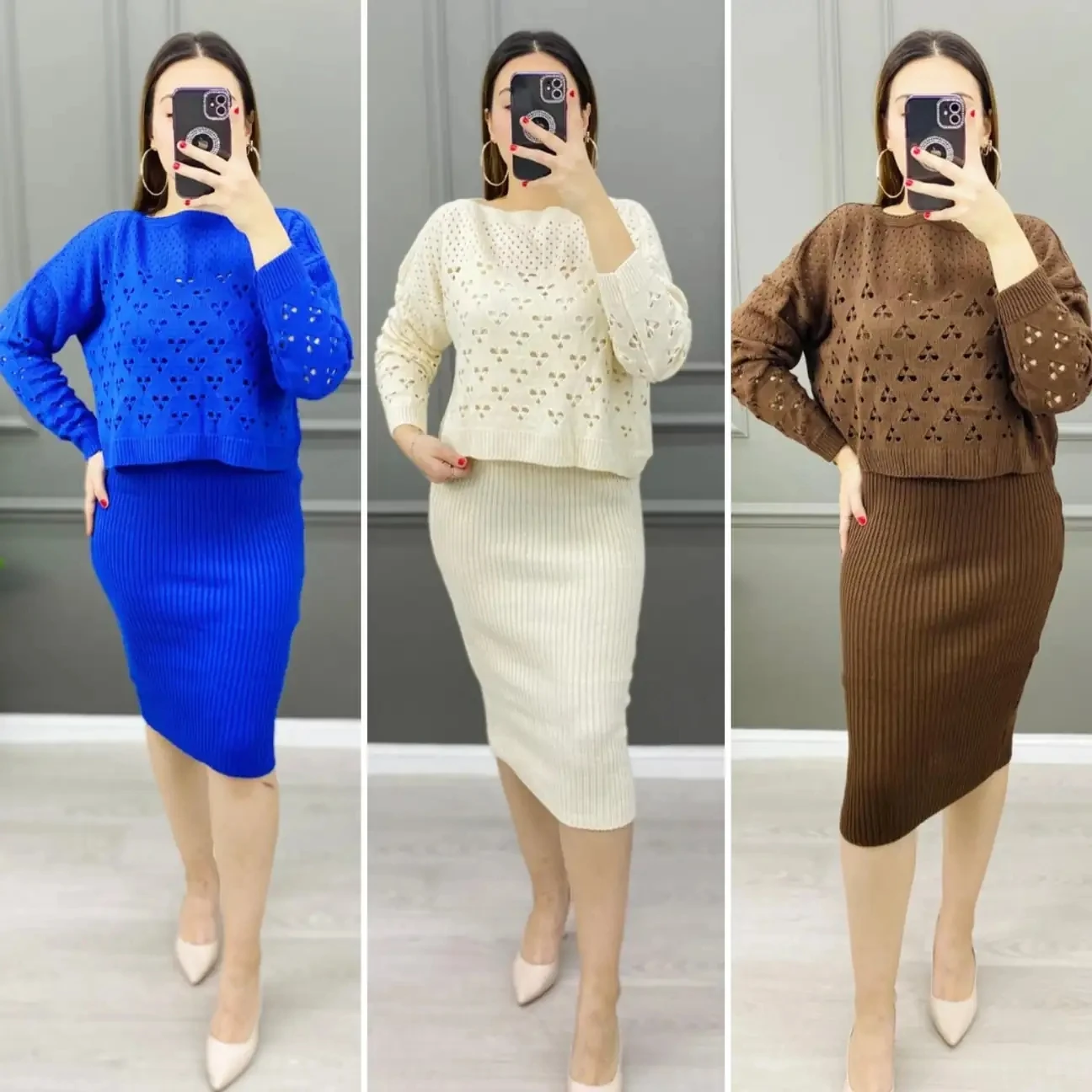 Ajurlu İkili Triko Takım