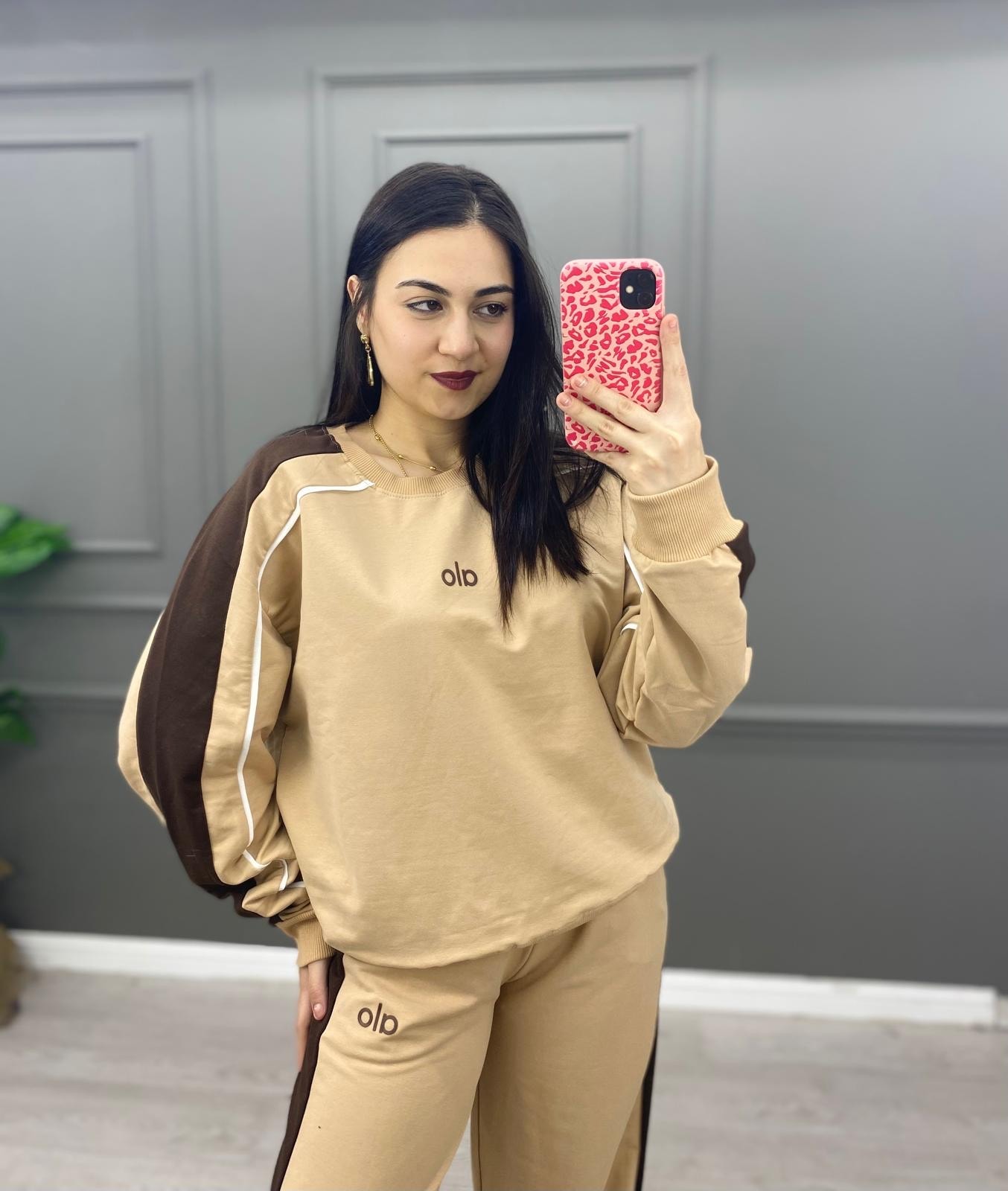 KOL DETAY ALO BASKI EŞOFMAN TAKIMI