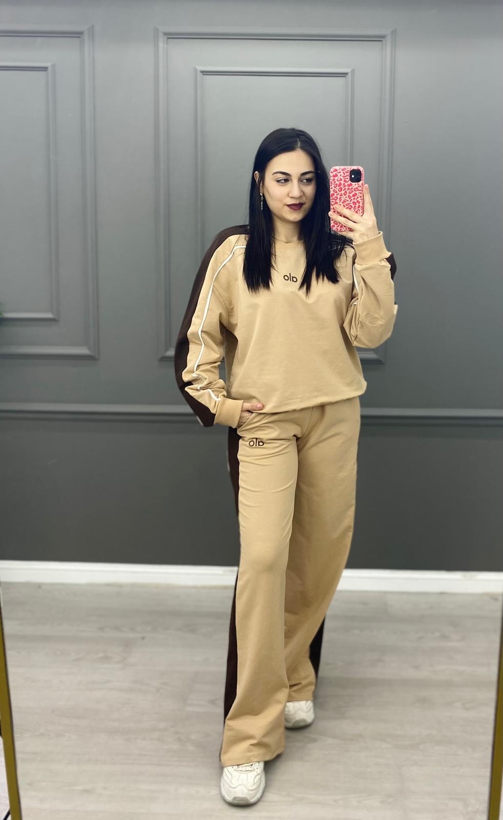 KOL DETAY ALO BASKI EŞOFMAN TAKIMI