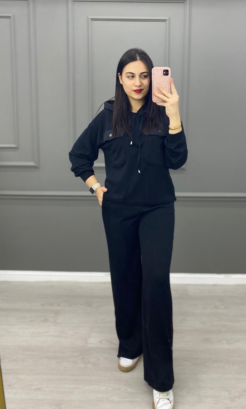 CEPLİ KAPŞONLU MODAL TAKIM