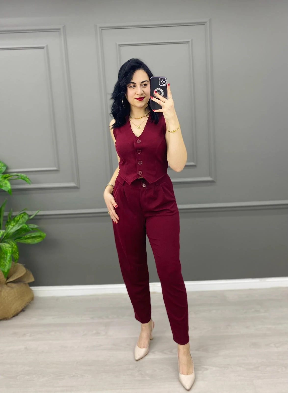 Örme Crep İkili Takım