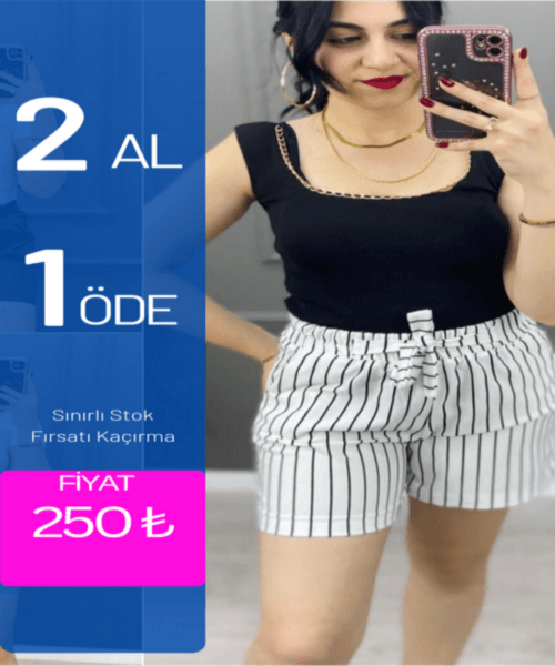 2 AL 1 Öde - Yazlık Kısa Şort