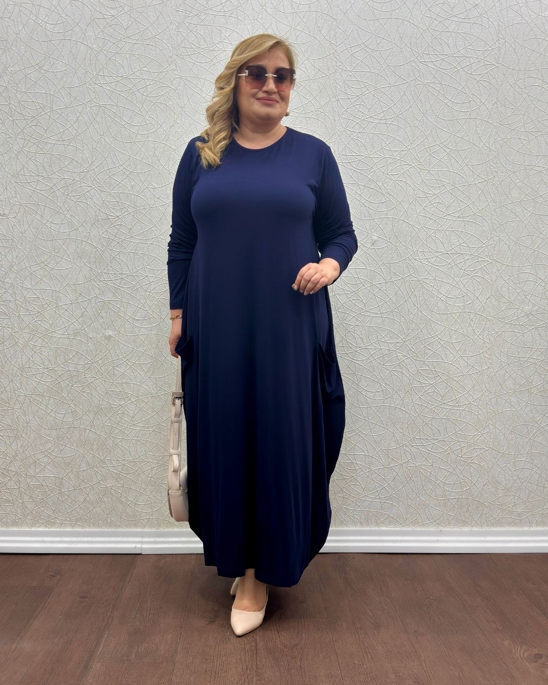 Uzun Kol Şalvar Elbise  - Laci