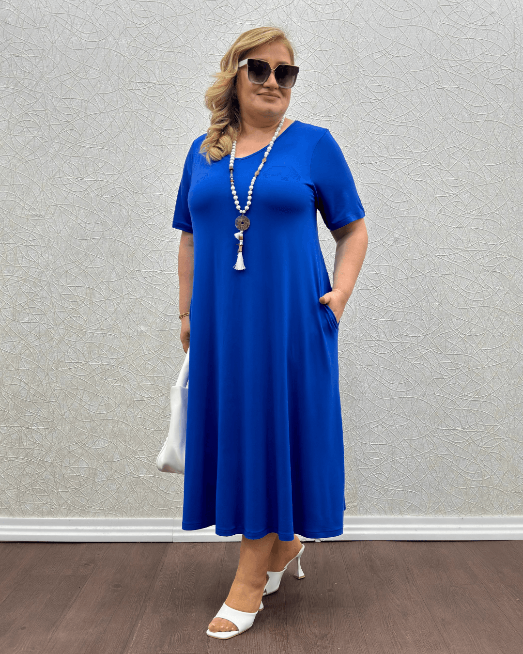 Dilek Elbise - Saks Mavisi