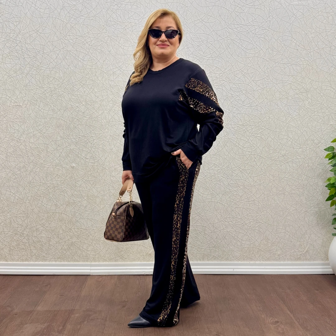 Leopar Garnili Eşofman Takım