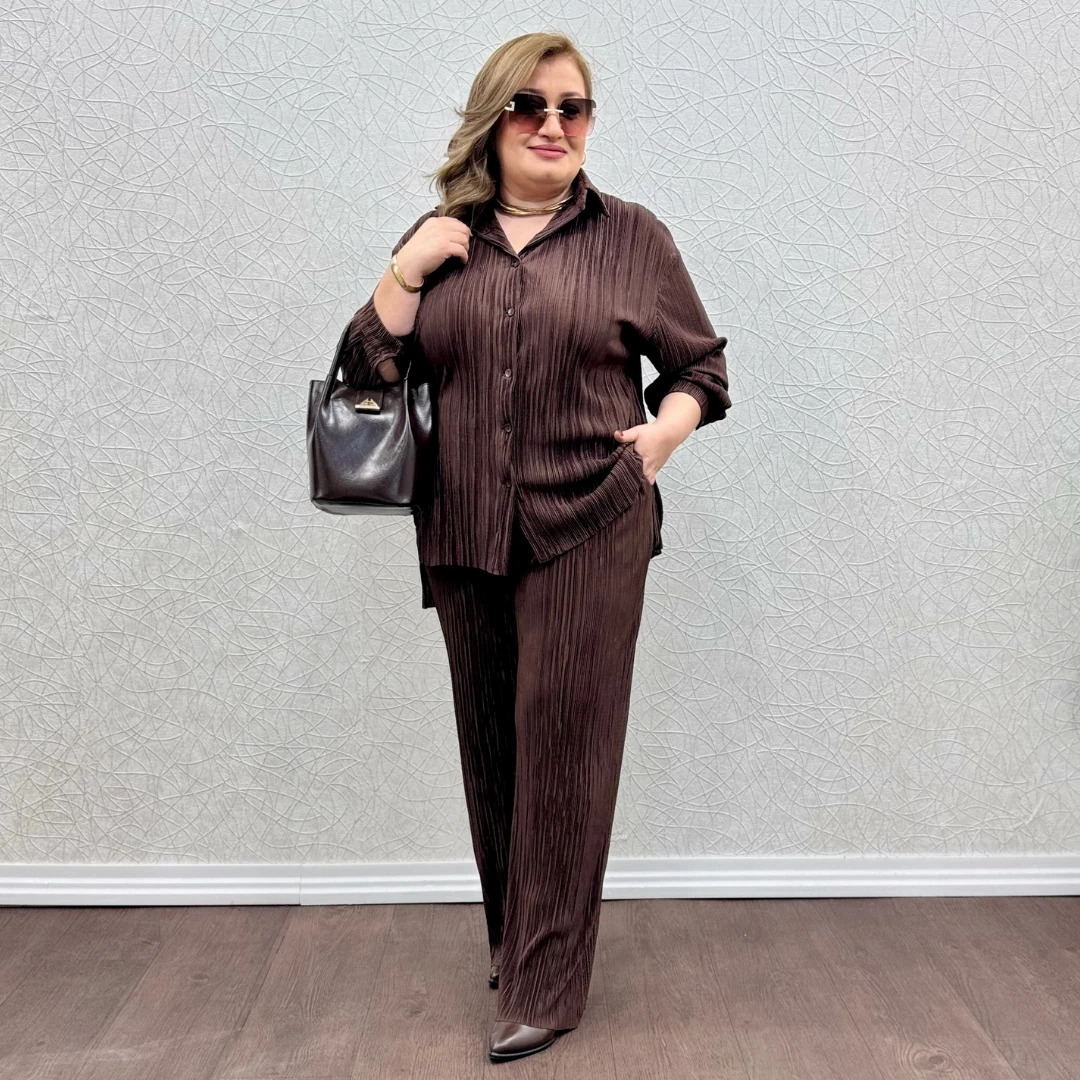 Piliseli Takım - Kahverengi