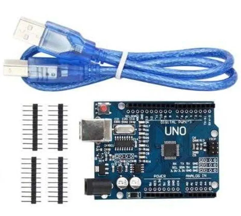 Carte Arduino Uno R3 Clone Avec CH340 - Compatible ATMEGA328P, Inclut 40 Pins Et Câble USB