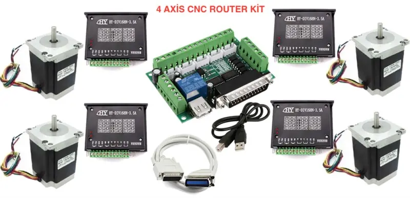 4 Axis CNC Router Kit $ 186.00 | Sumozade.com