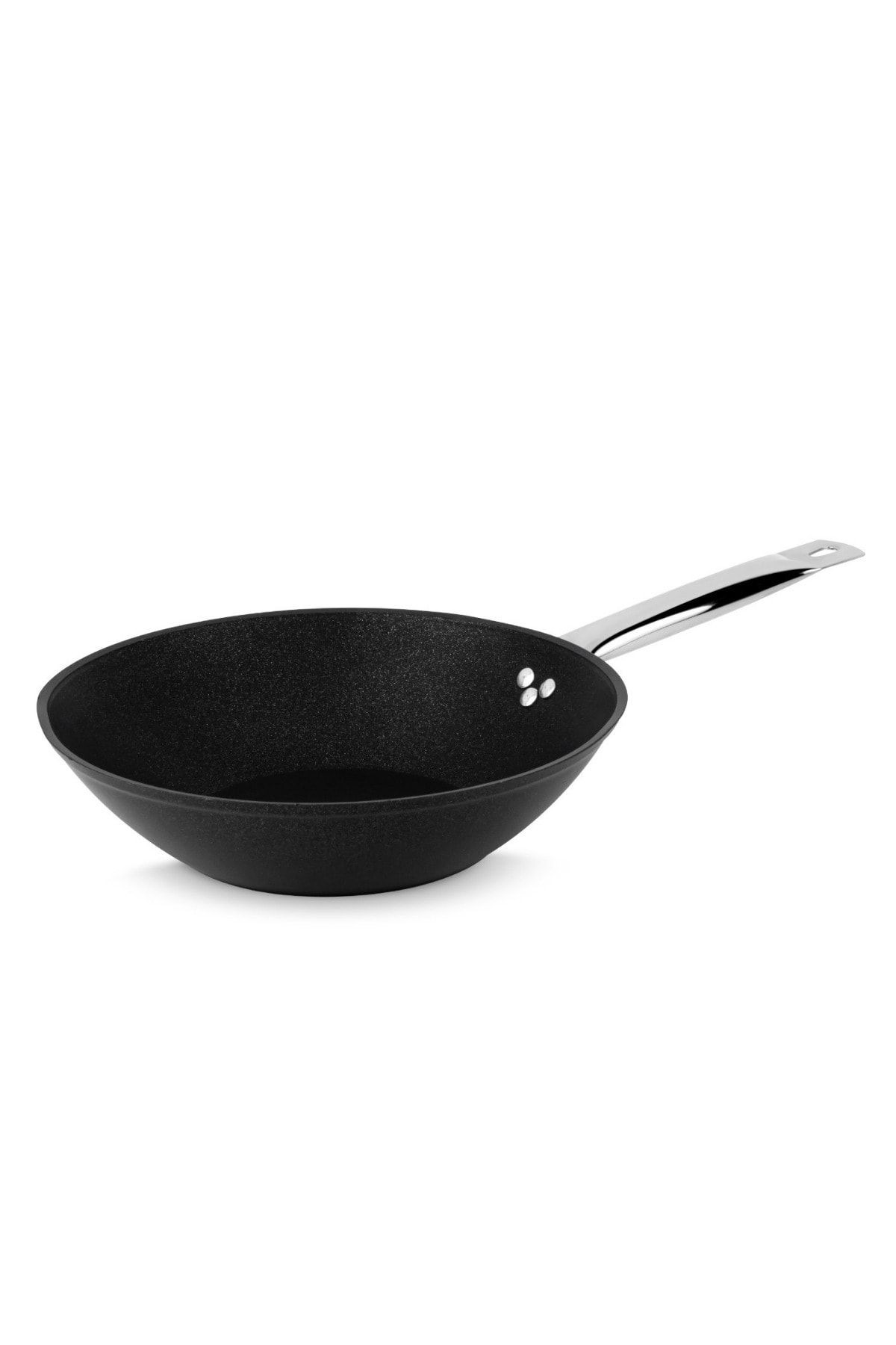 Titanyum Indüksiyon Tabanlı 28 Cm Yanmaz Yapışmaz Wok Tava