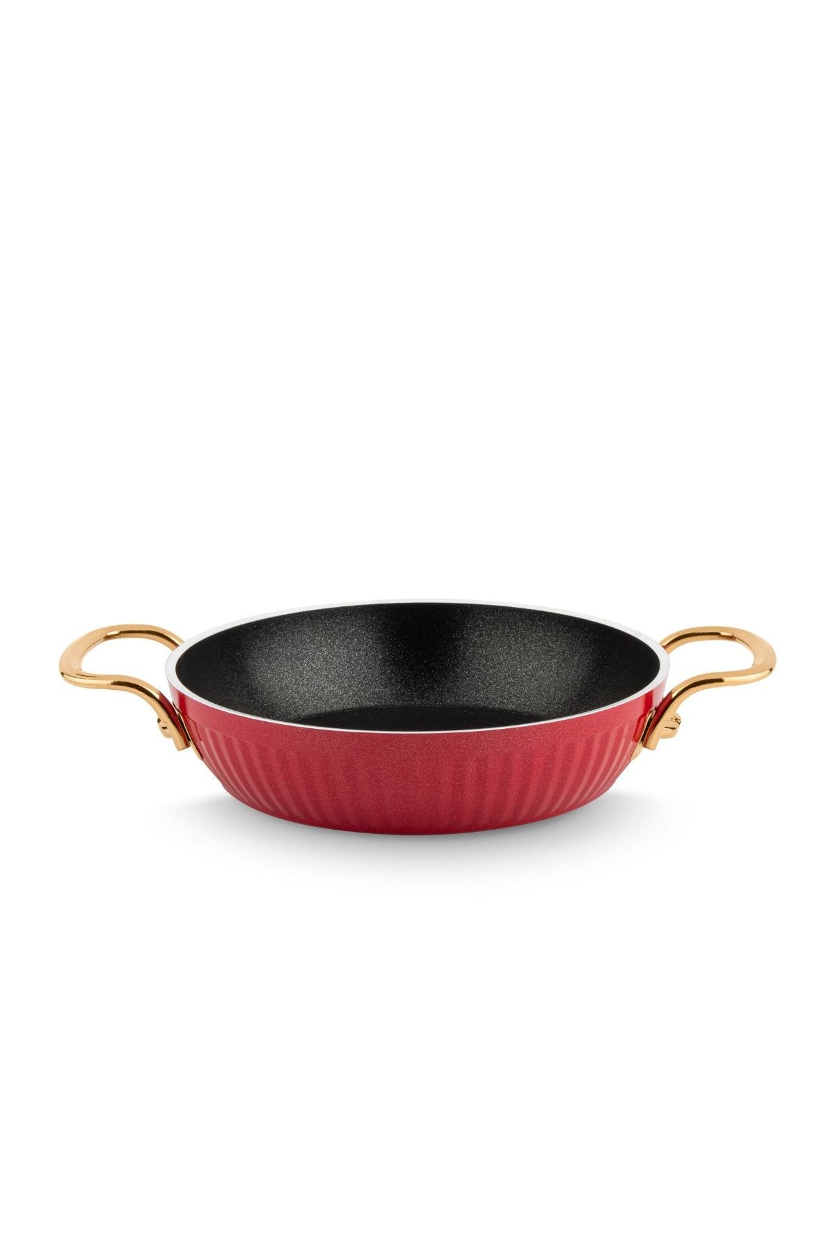 Maya Granit Sahan Altın Kulp - Kırmızı - 20 Cm
