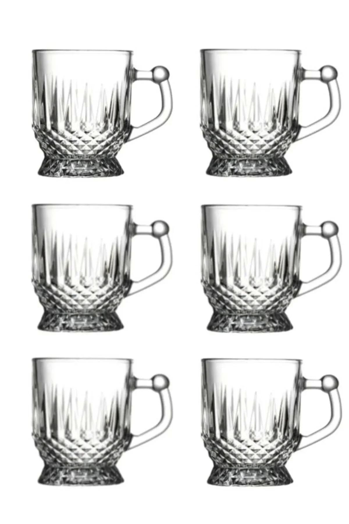 55871 Coffee Mugs & Cups Kulplu Çay Bardağı 165 Cc 6lı