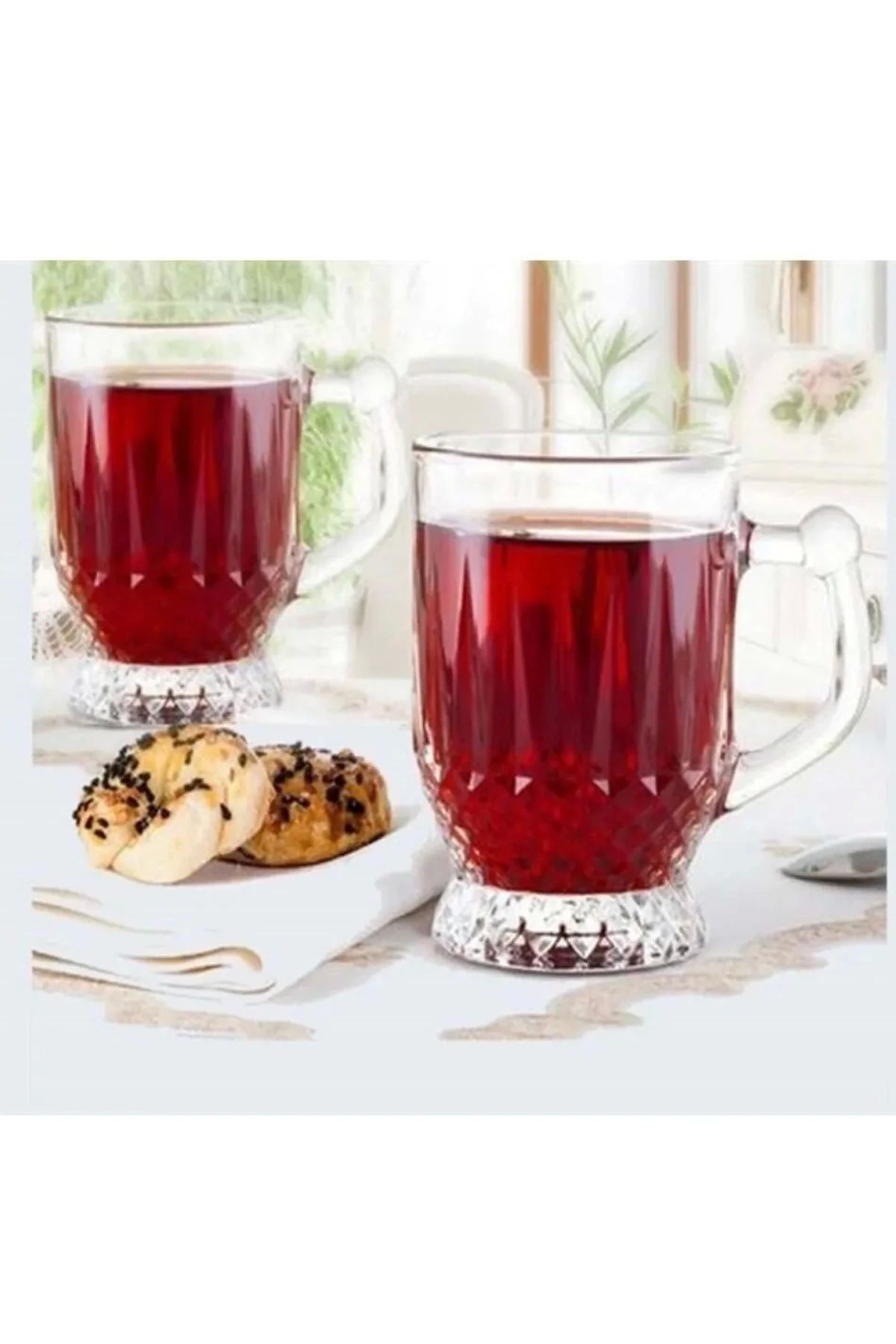 55871 Coffee Mugs & Cups Kulplu Çay Bardağı 165 Cc 6lı